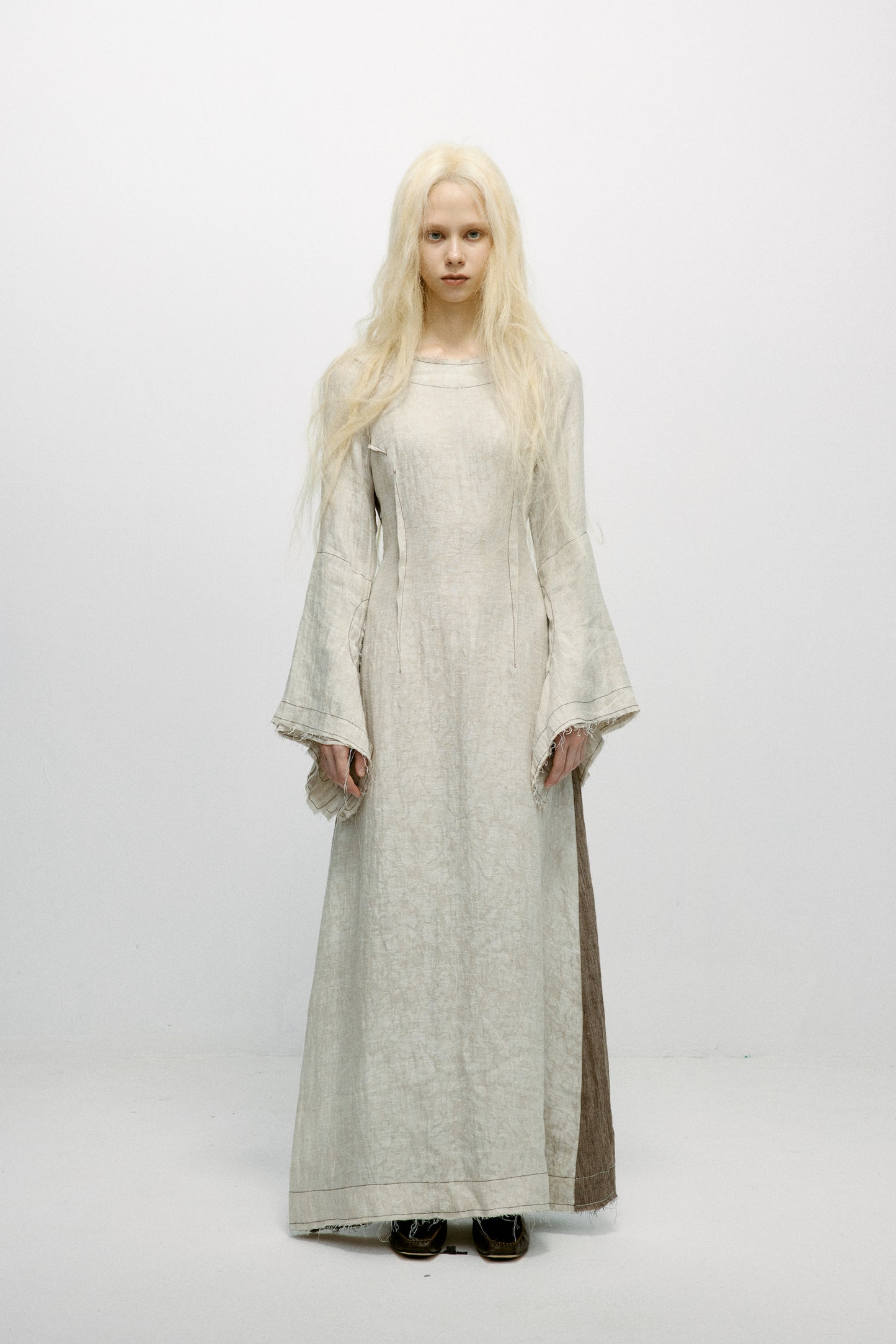 Flax Jacquard  Dress