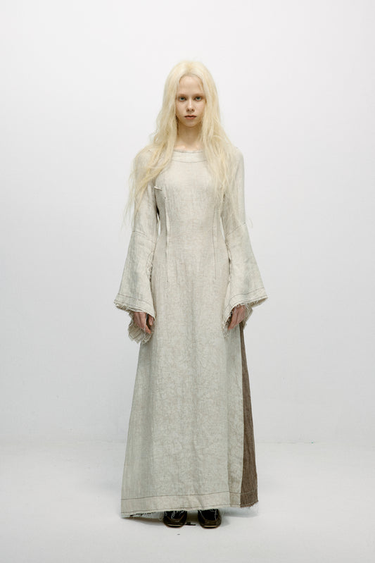 Flax Jacquard  Dress