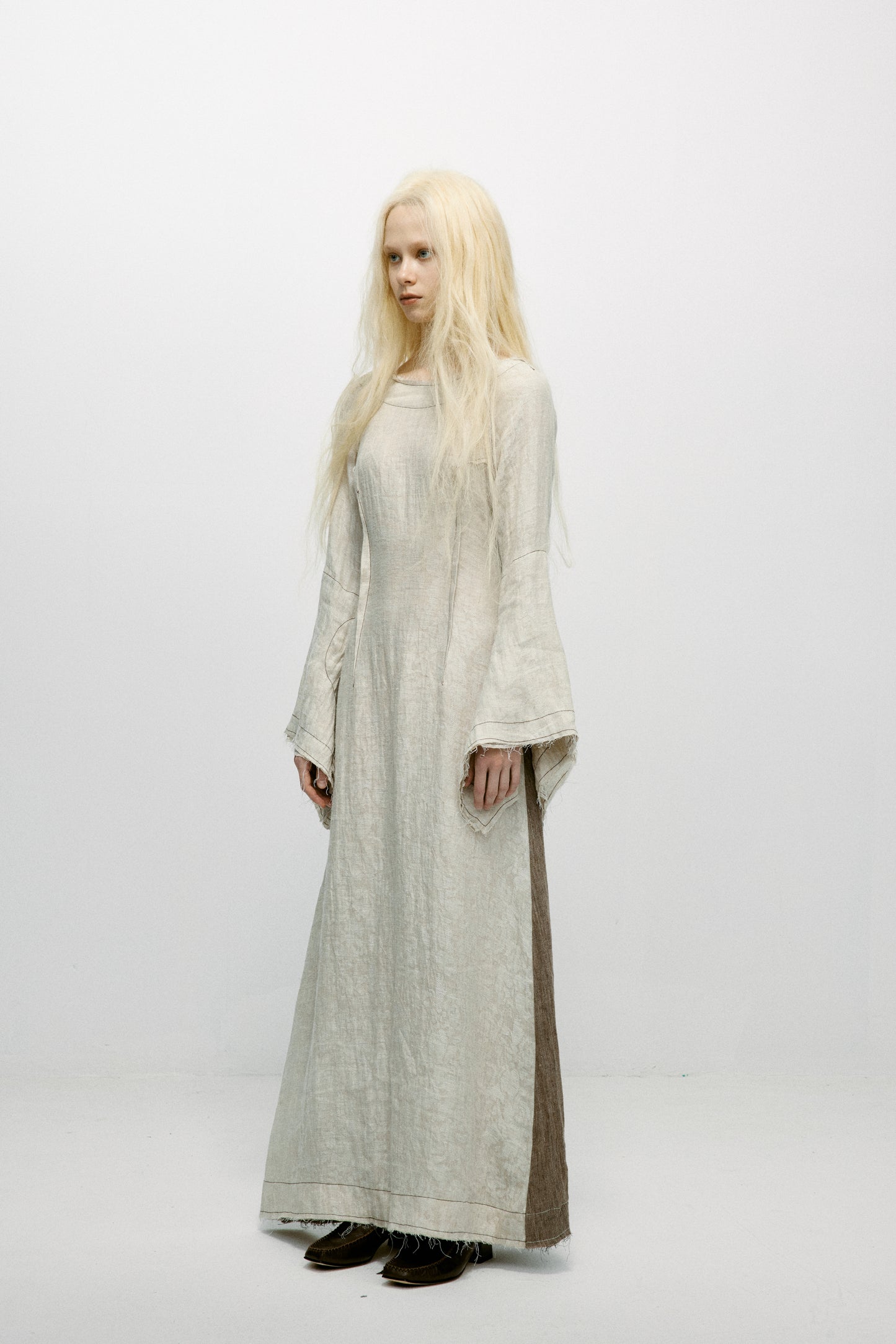 Flax Jacquard  Dress