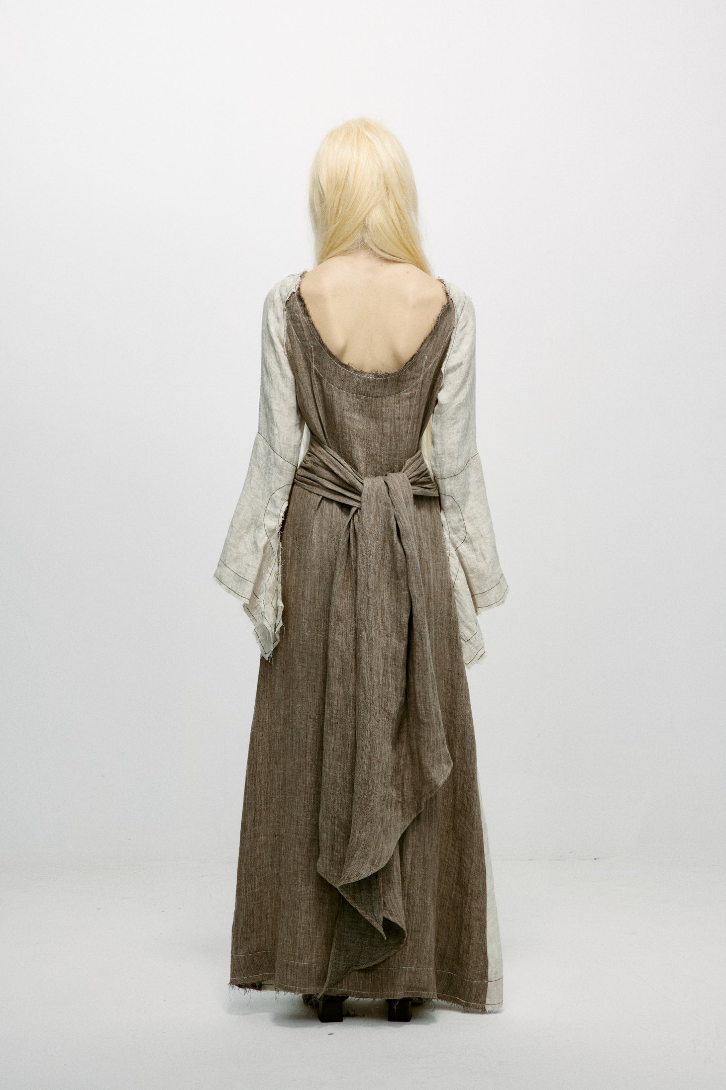 Flax Jacquard  Dress