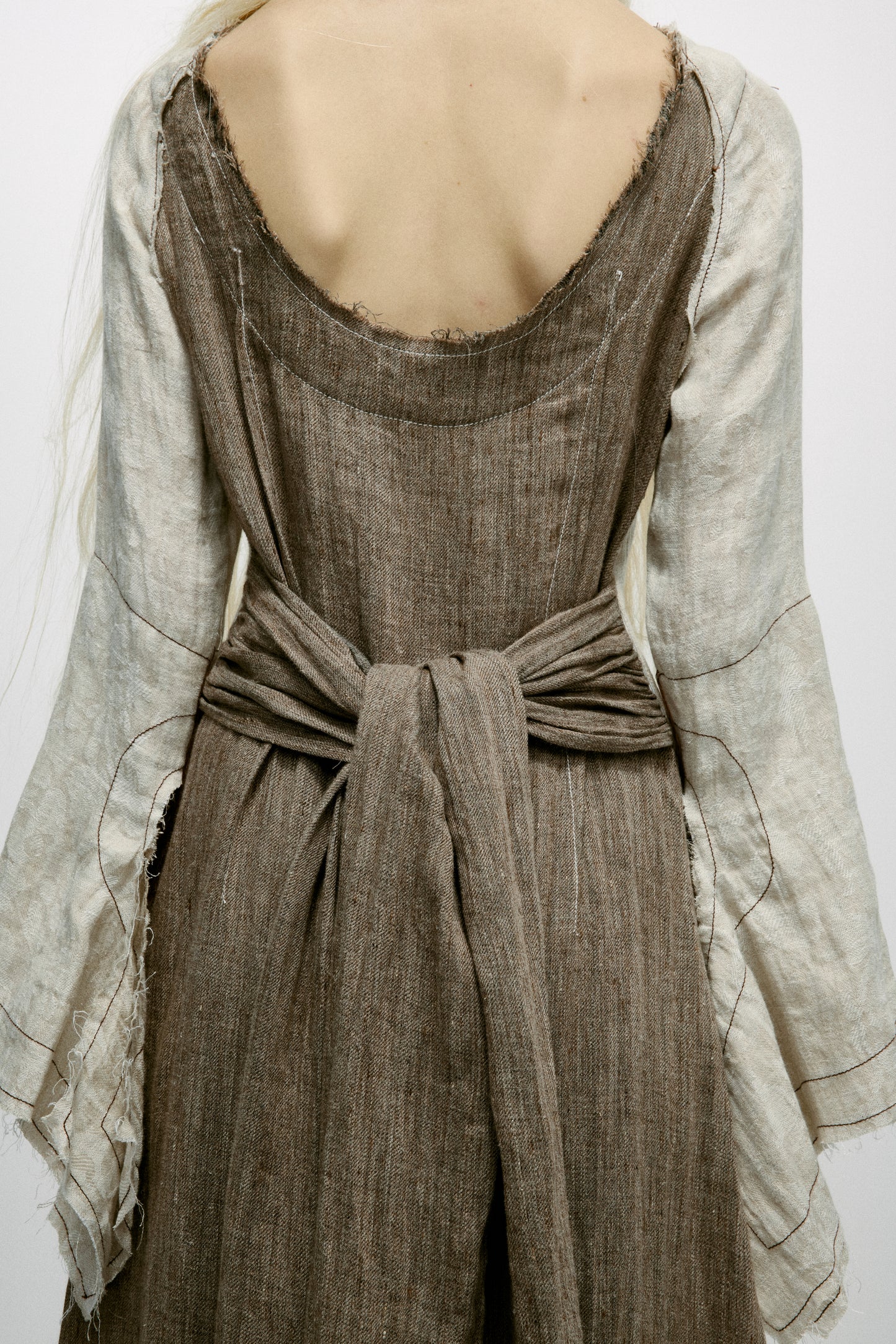 Flax Jacquard  Dress