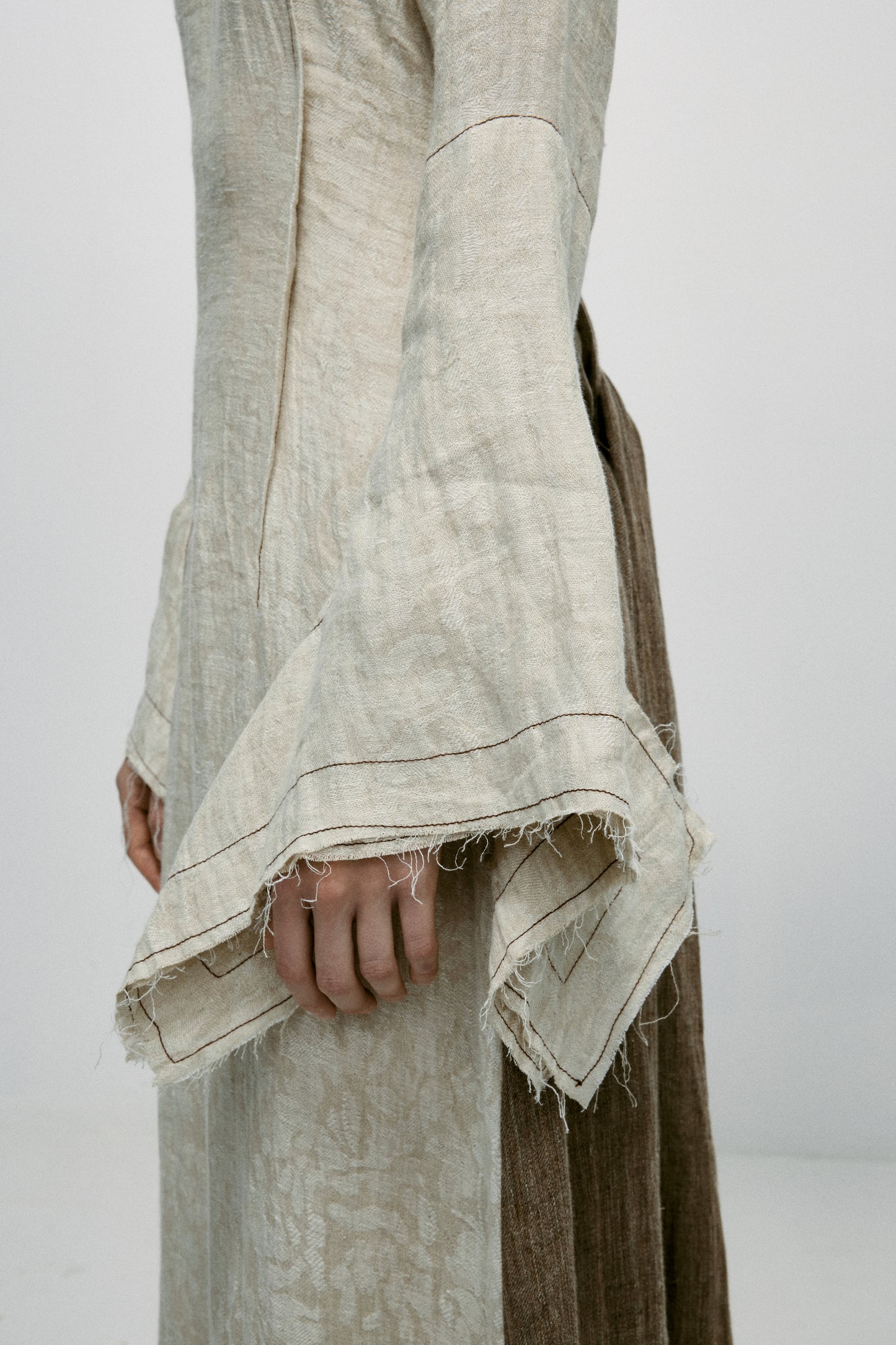 Flax Jacquard  Dress