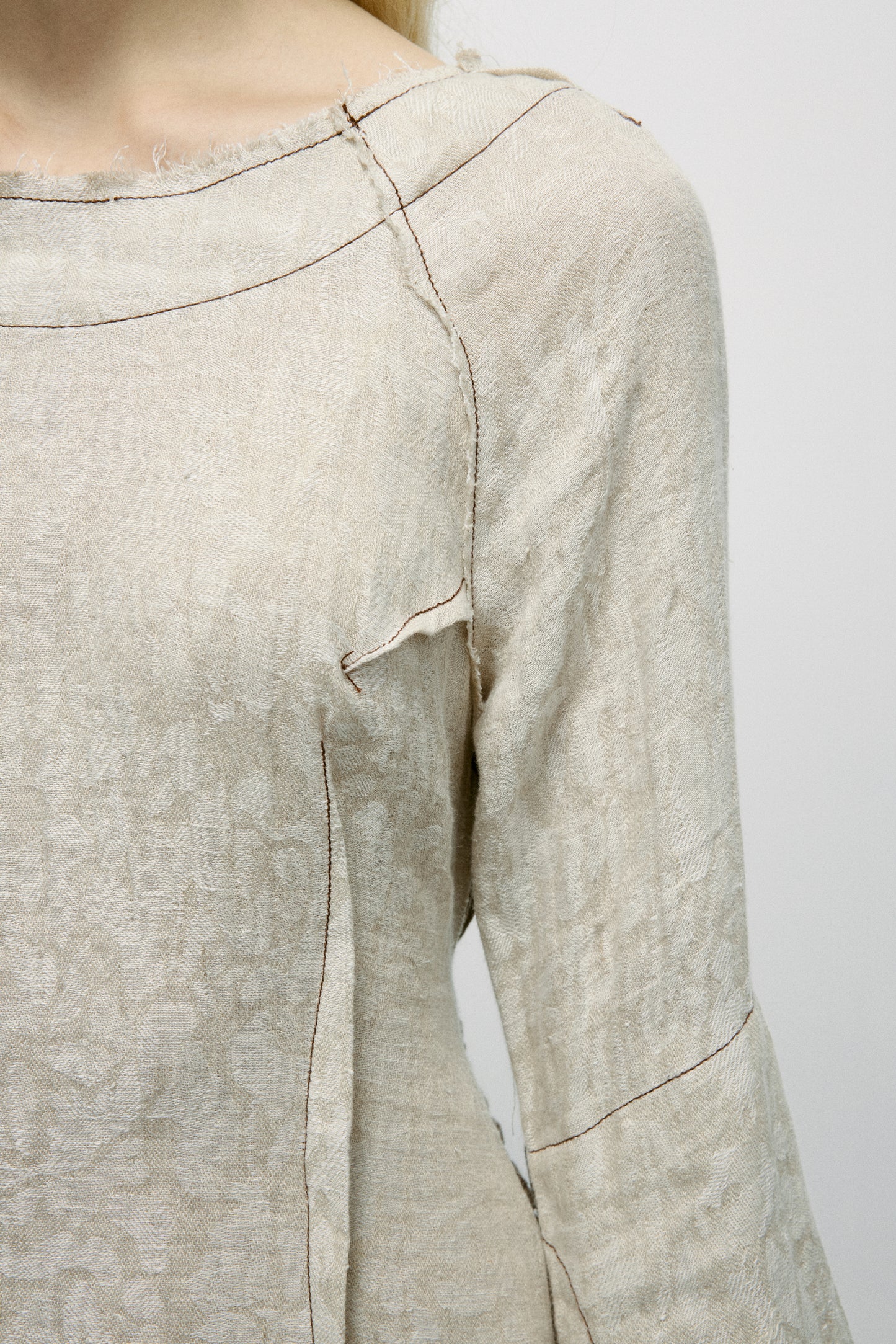 Flax Jacquard  Dress