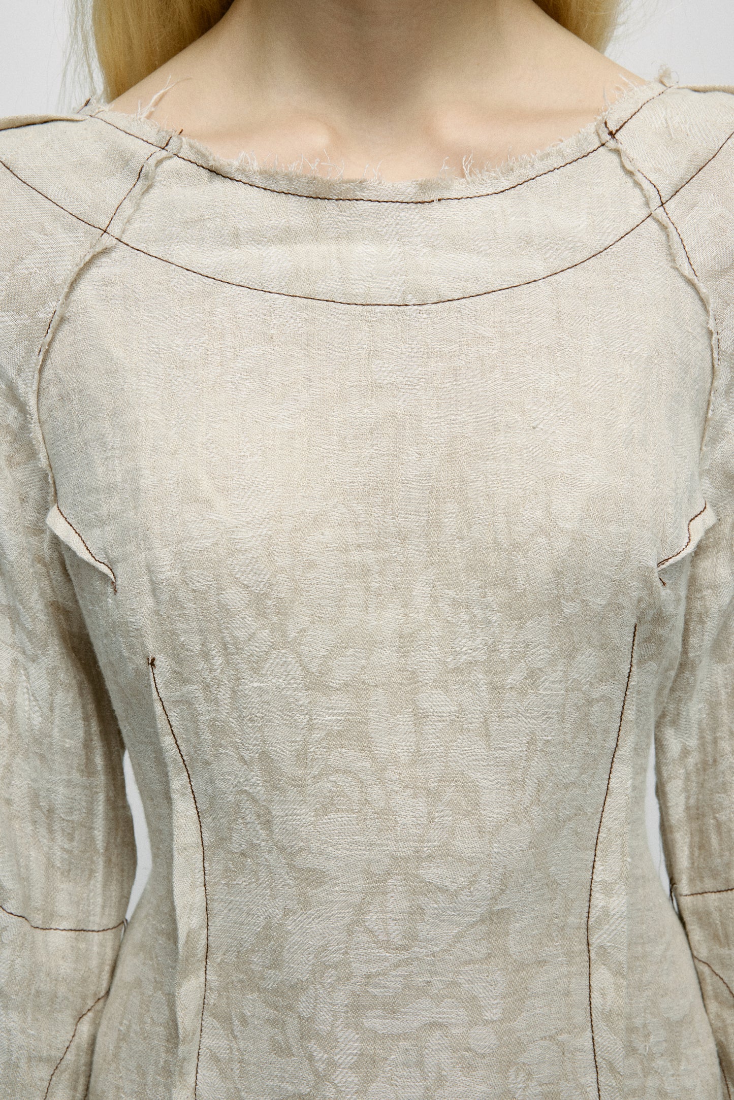 Flax Jacquard  Dress