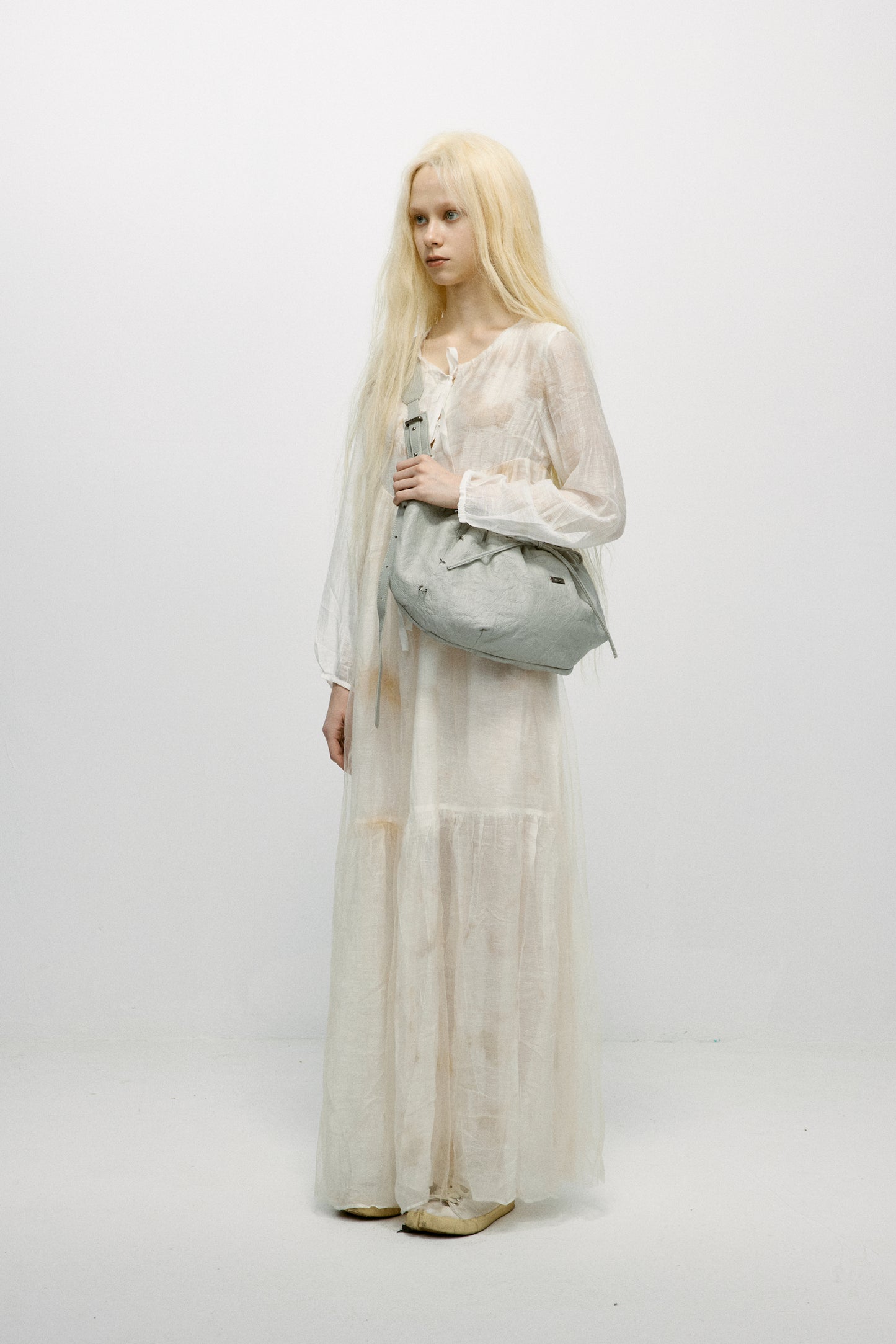 Drawstring Ballet Bag(Grey/Black)