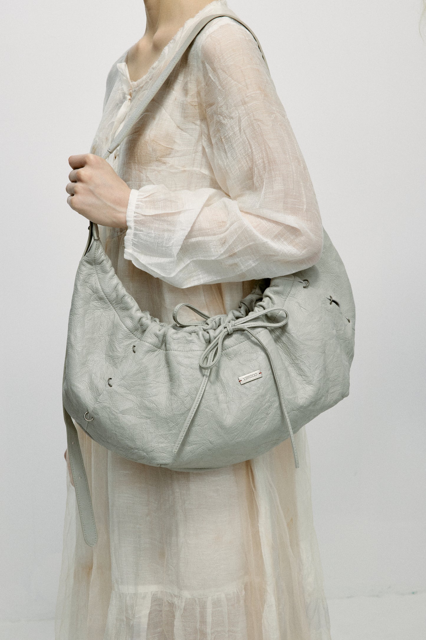 Drawstring Ballet Bag(Grey/Black)