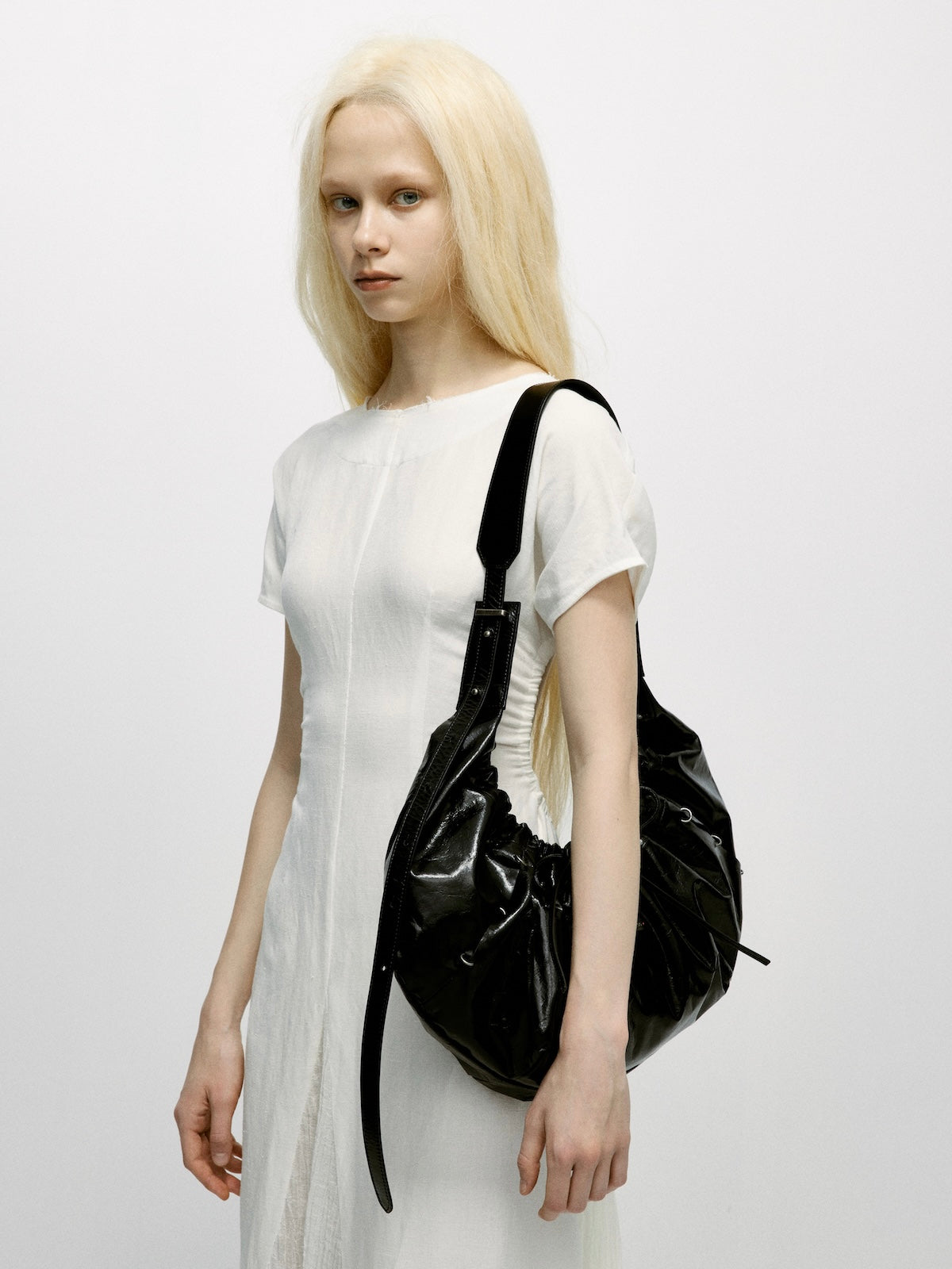 Drawstring Ballet Bag(Grey/Black)