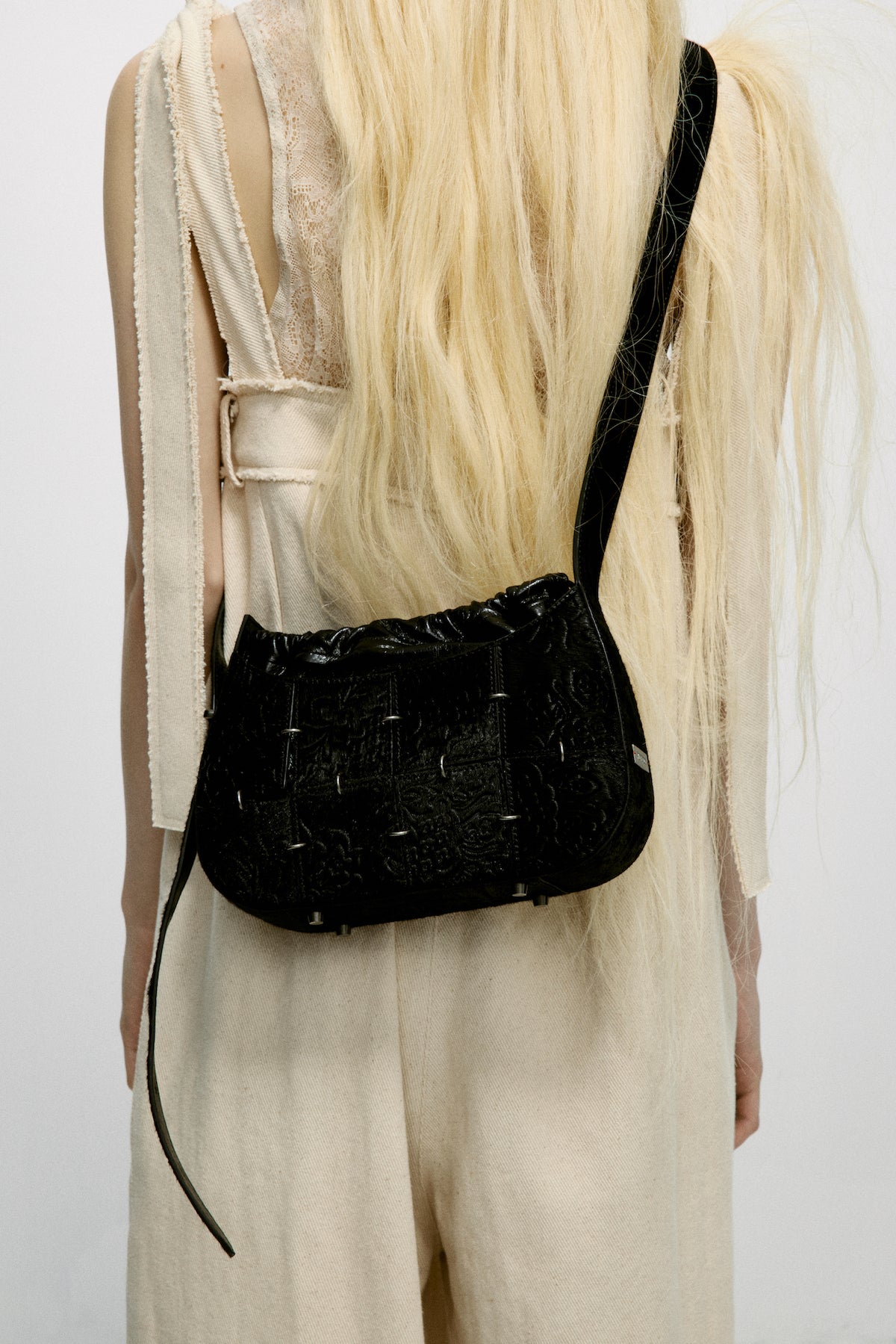 Black Horsehair Crossbody Bag(Small)