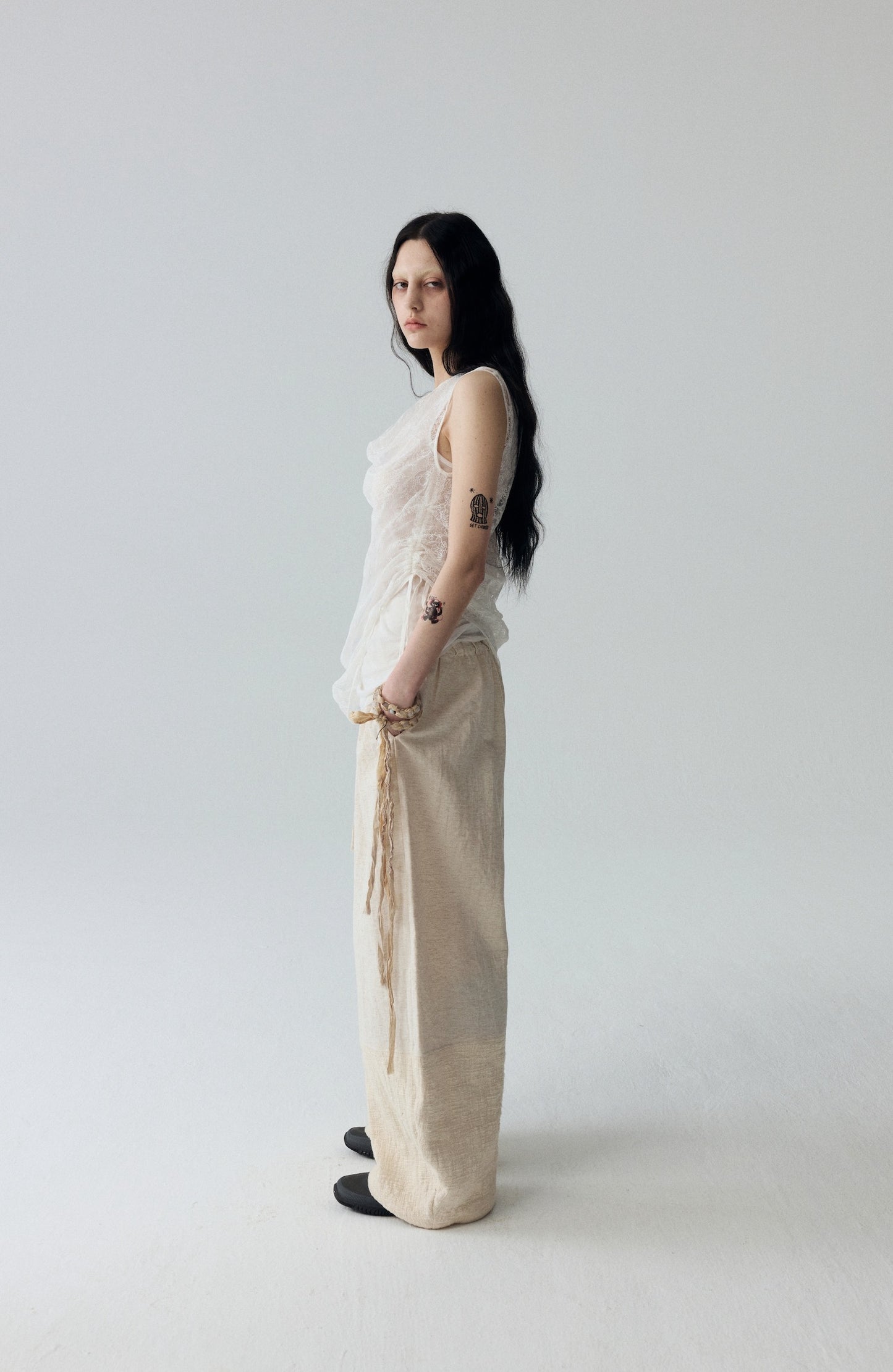 Embroidered Lace Tank Top Set