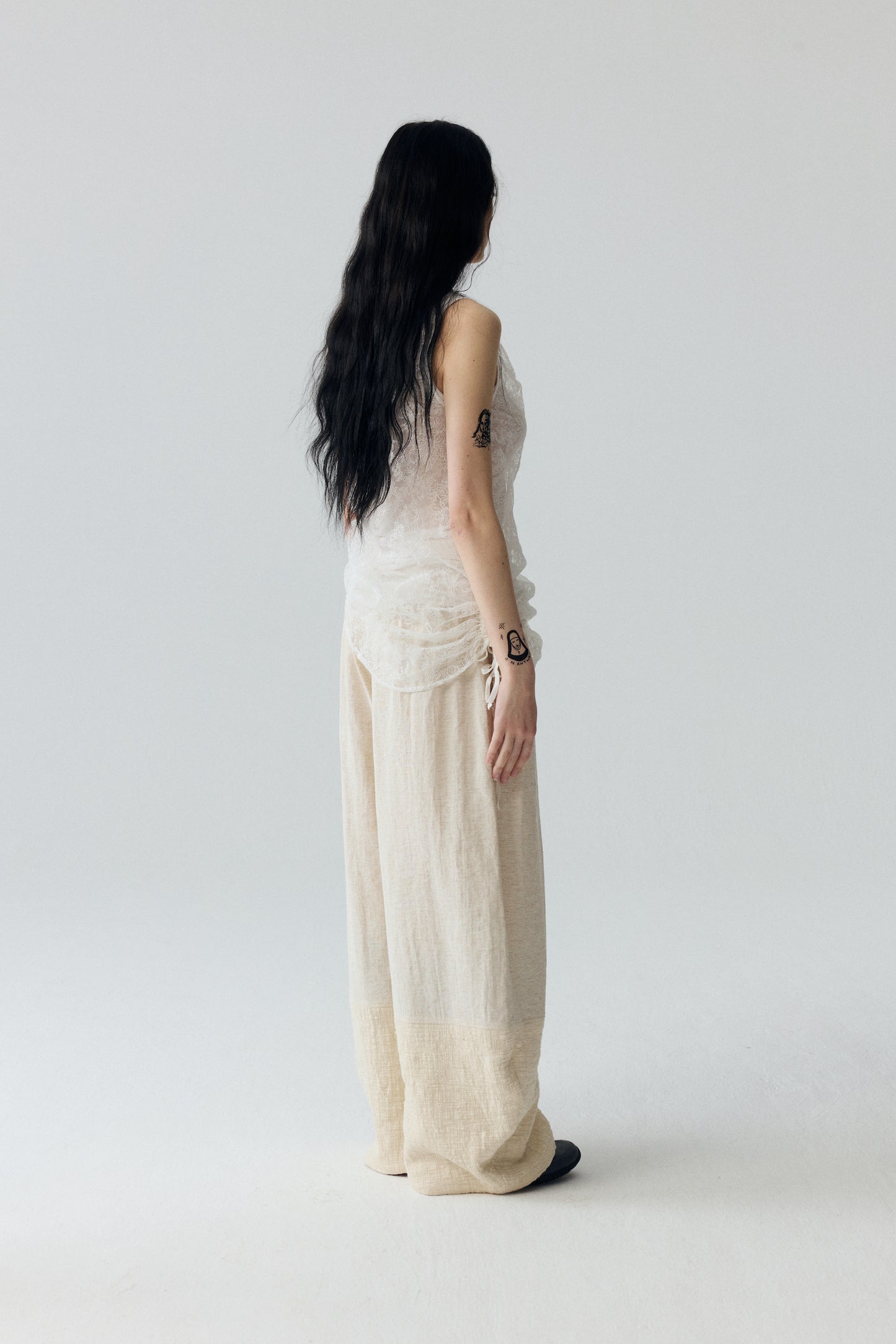 Embroidered Lace Tank Top Set