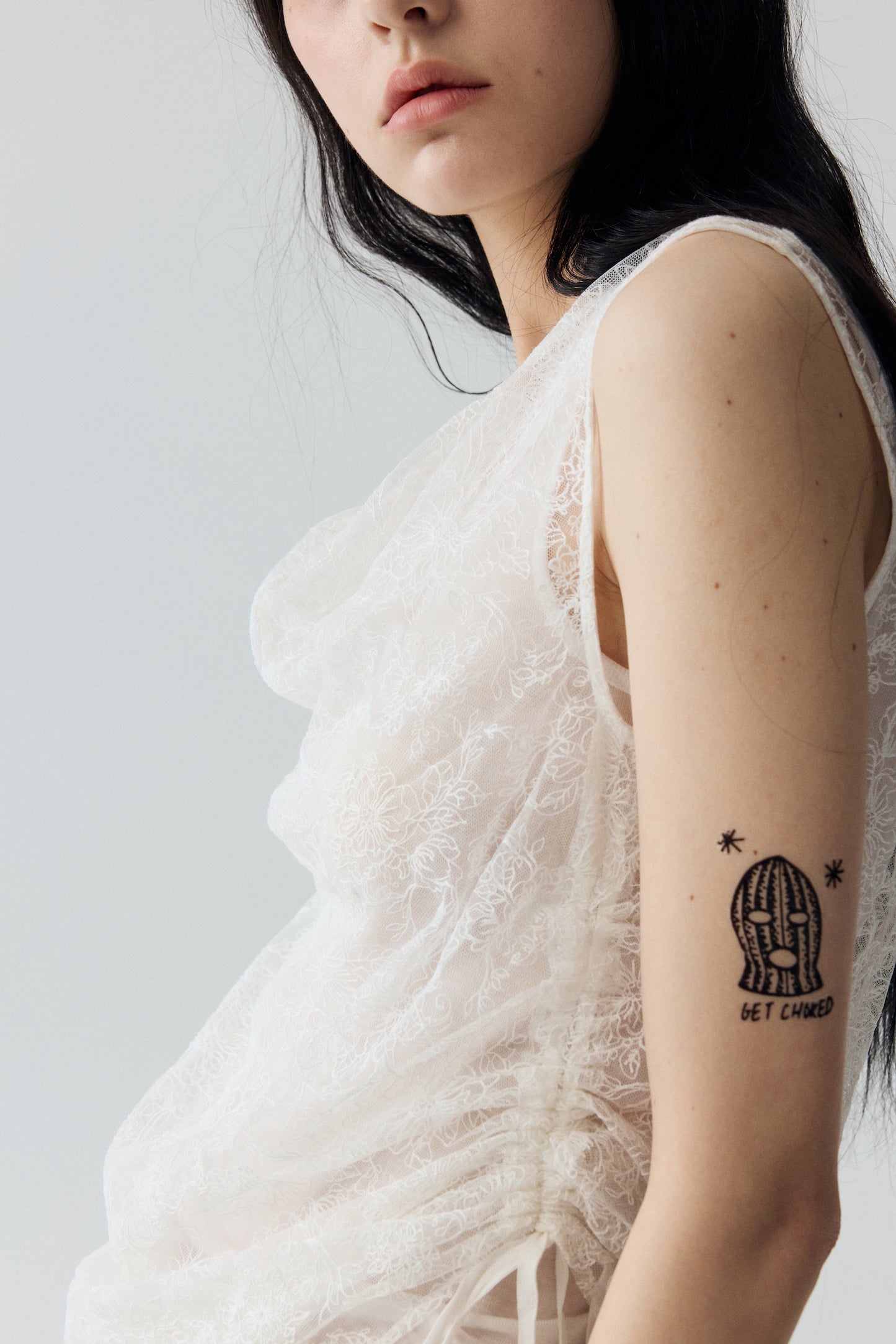 Embroidered Lace Tank Top Set