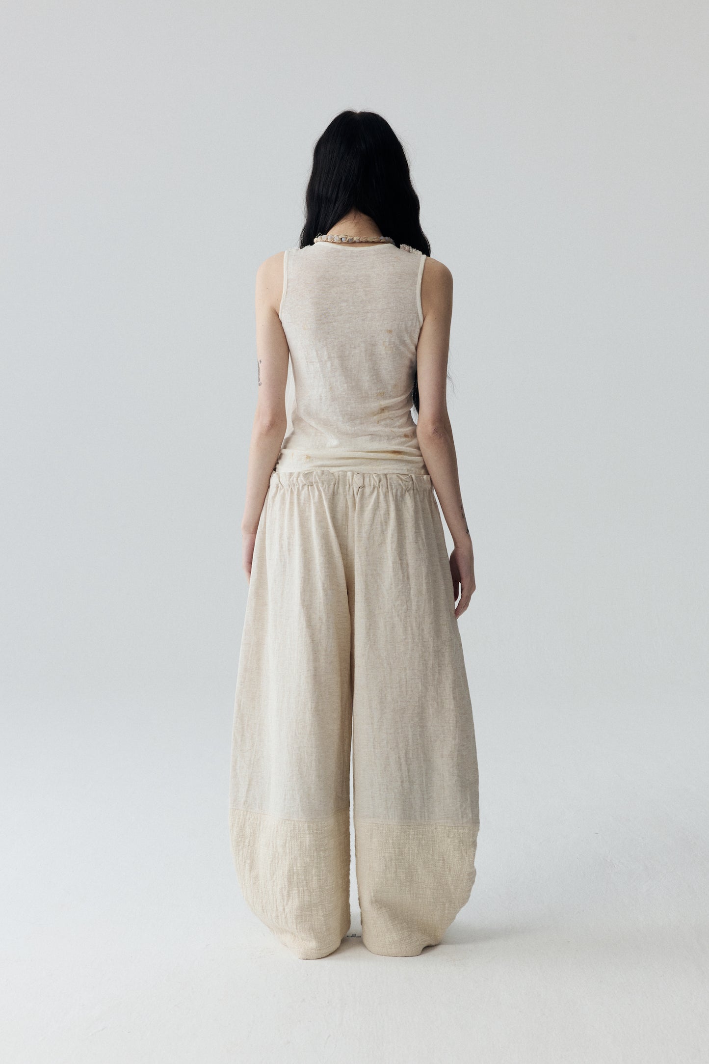 Tea-Dyed Lace Tank Top