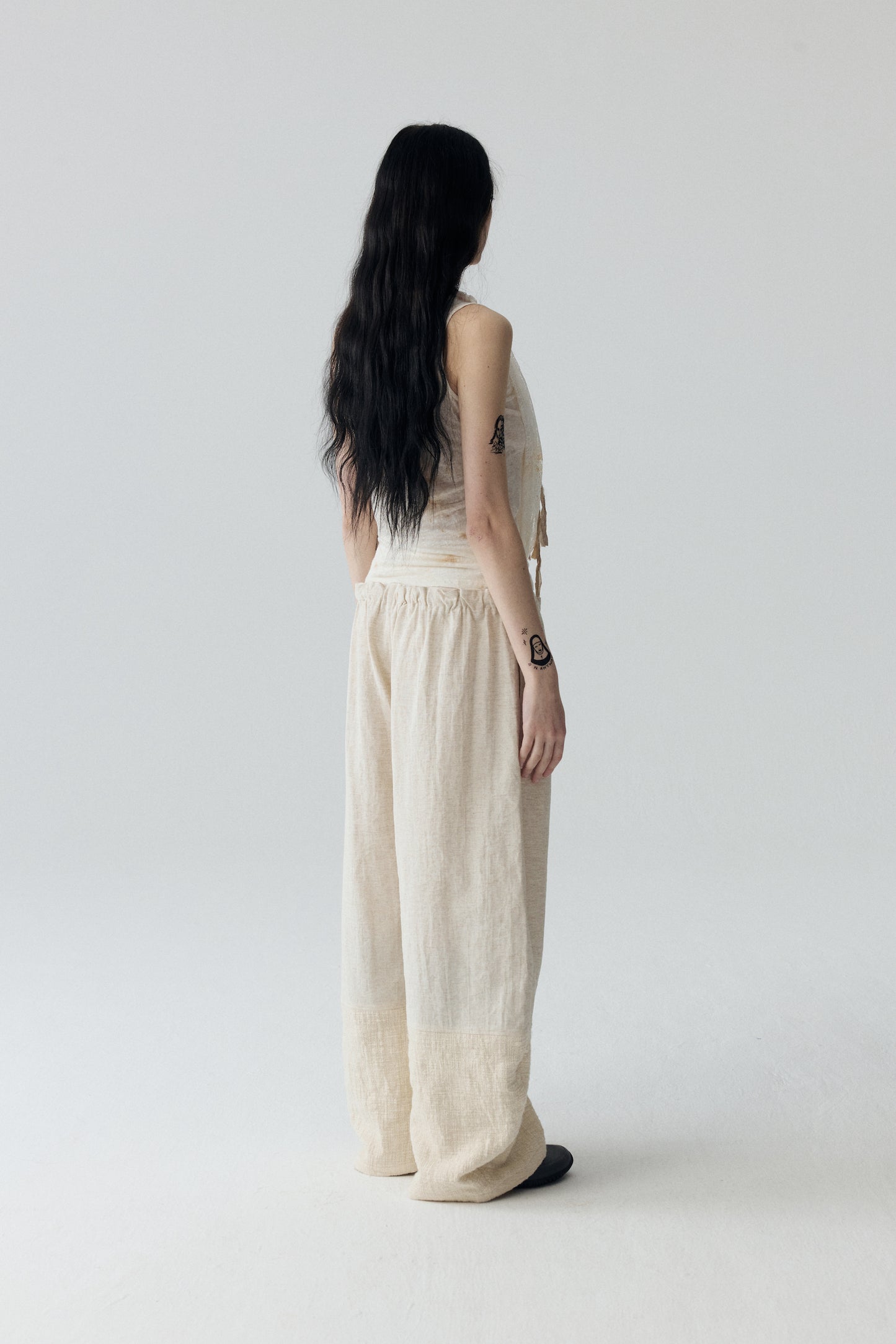 Tea-Dyed Lace Tank Top