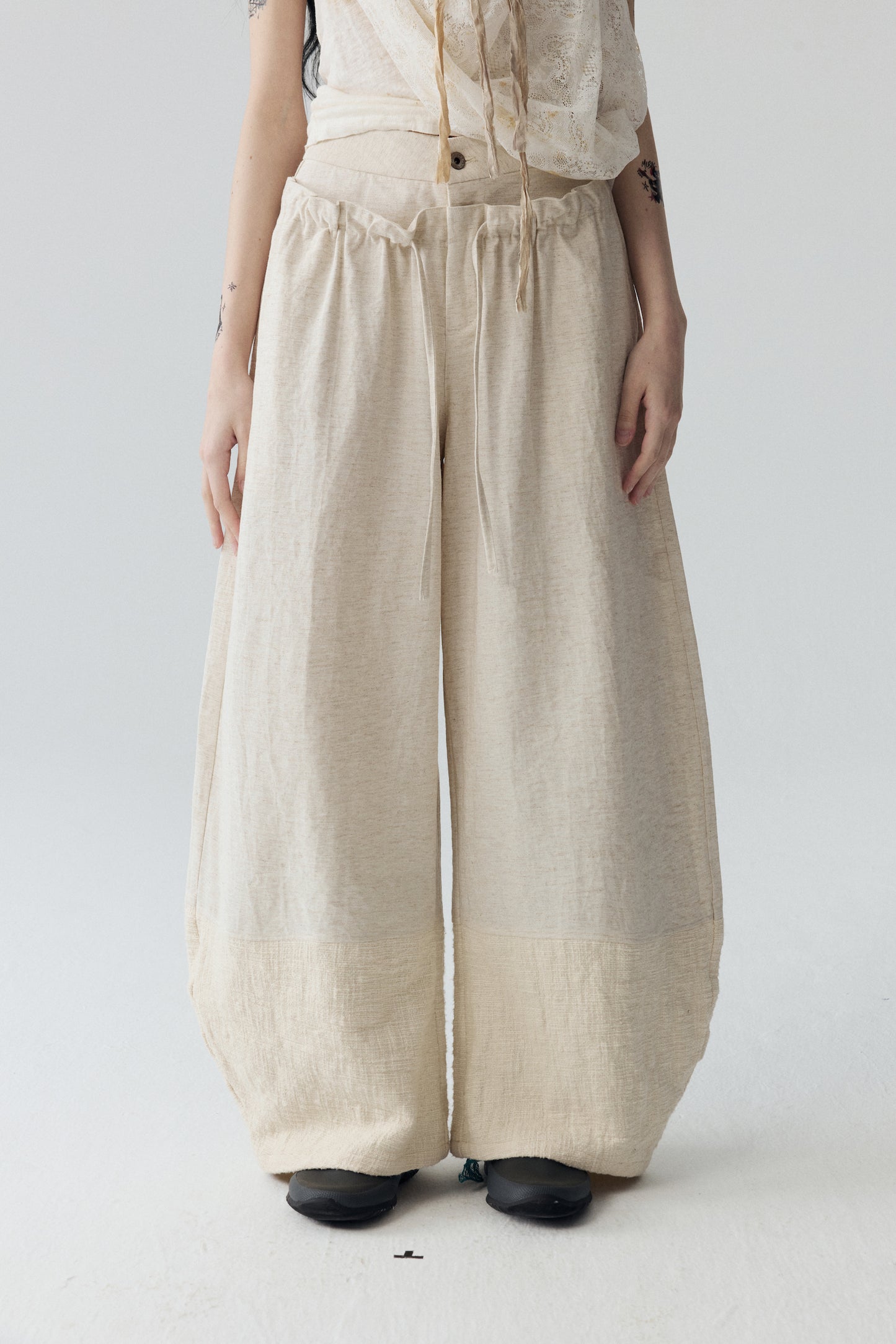 Beige Baggy Pants
