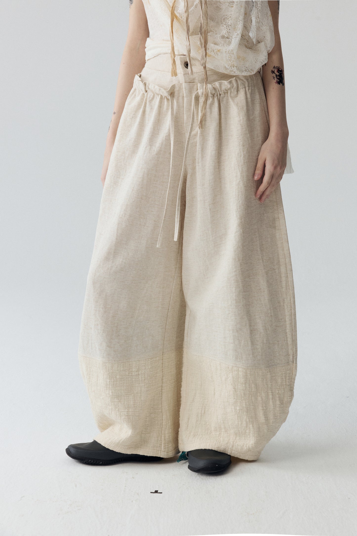Beige Baggy Pants