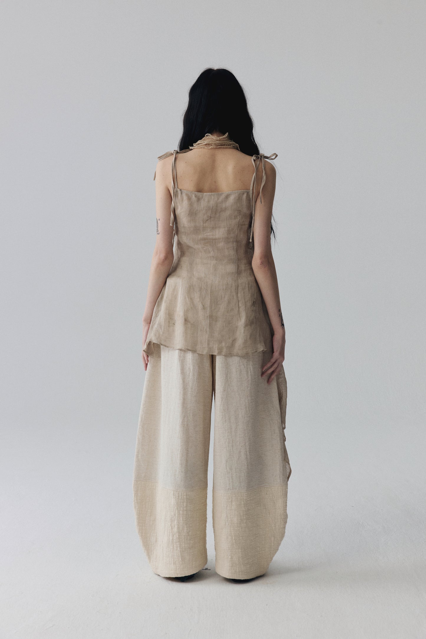 Plant-Dyed Linen Minidress