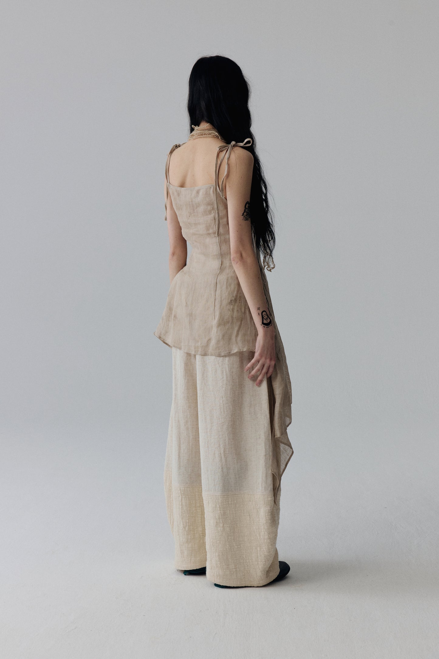 Plant-Dyed Linen Minidress