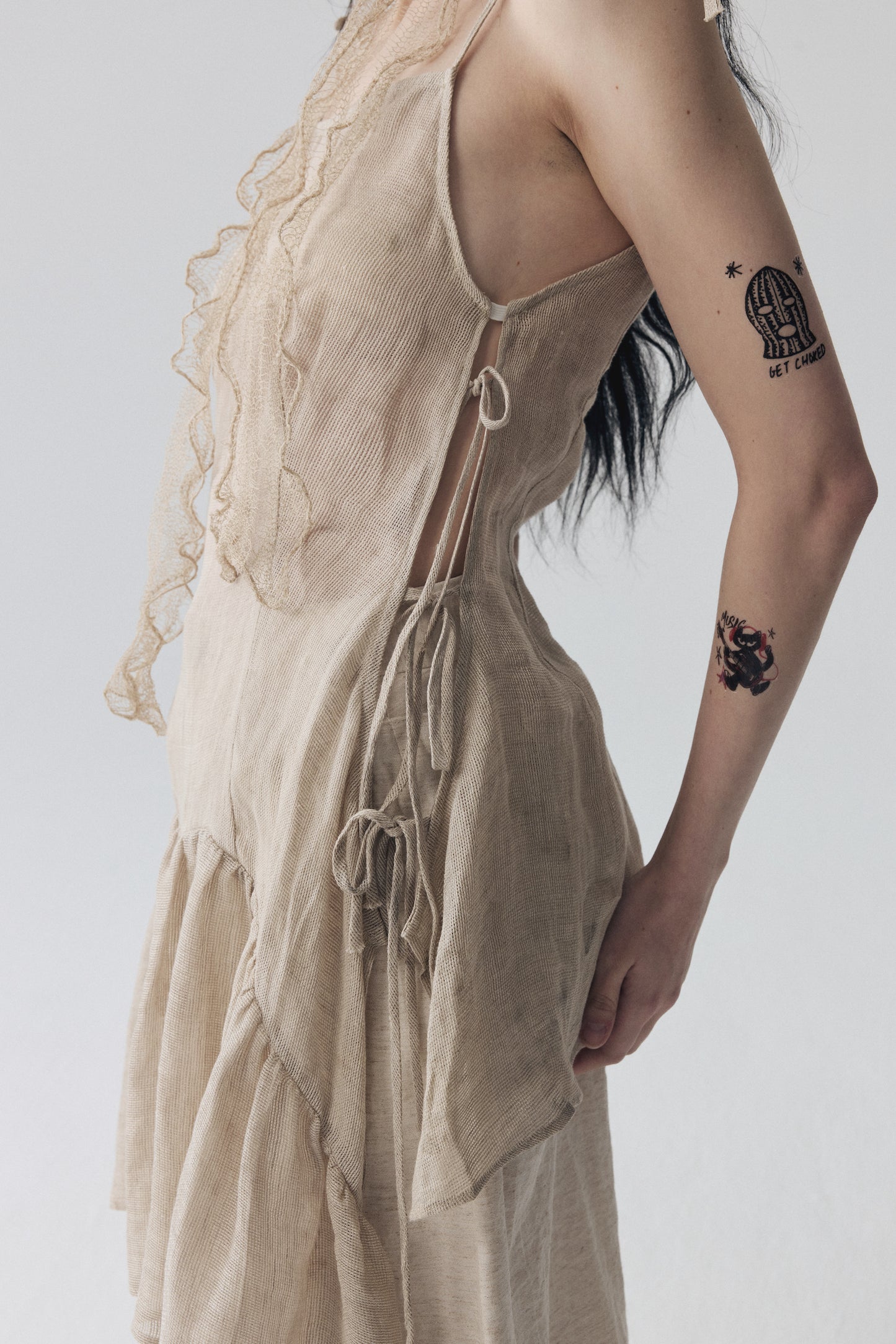 Plant-Dyed Linen Minidress