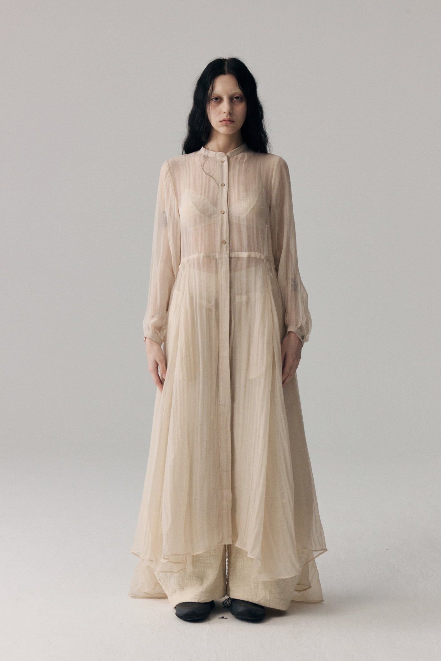 Beige Maxi Dress VINZOO STUDIO Beige Maxi Dress VINZOO STUDIO