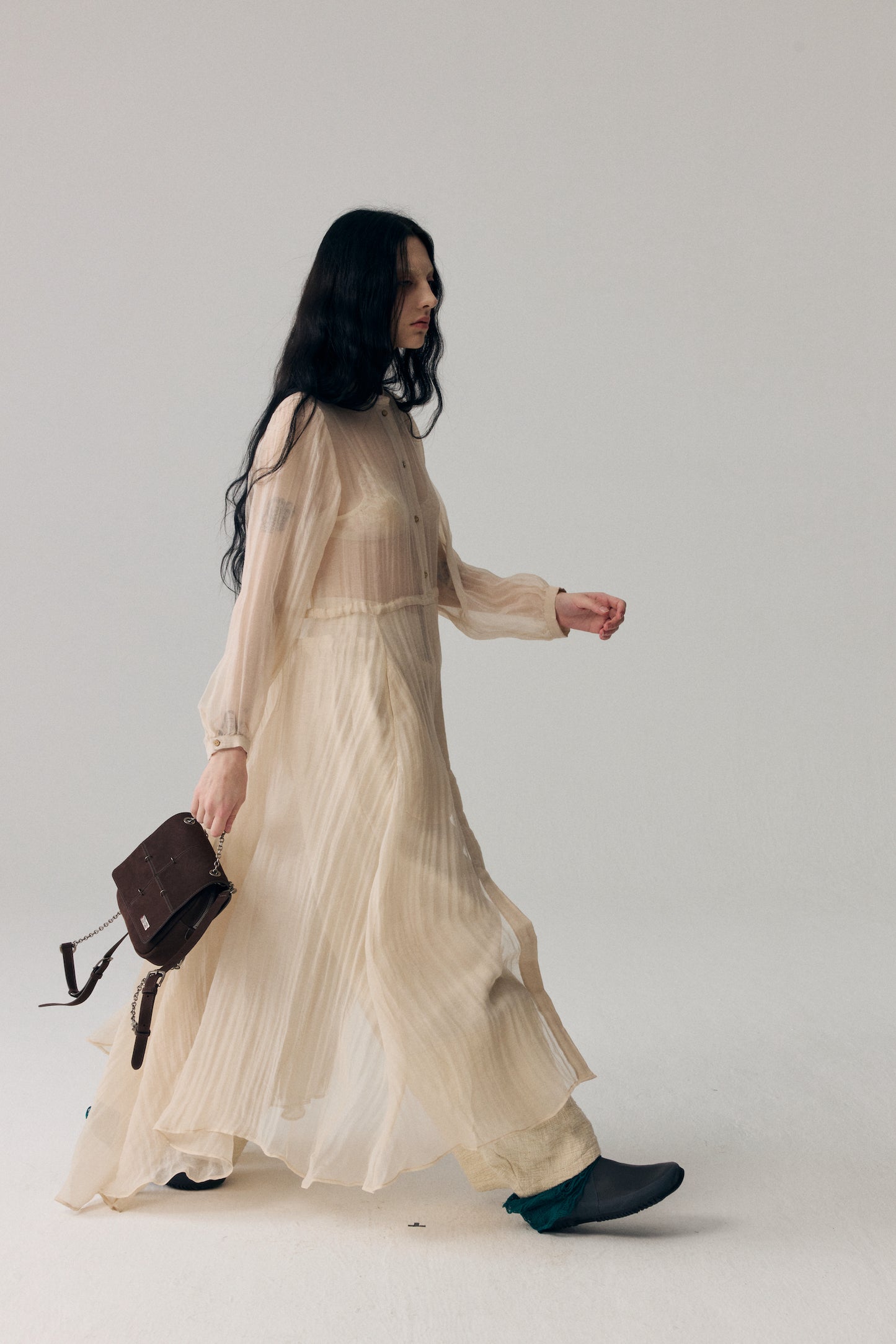 Square Otaiko Backpack(Dark brown/Black)