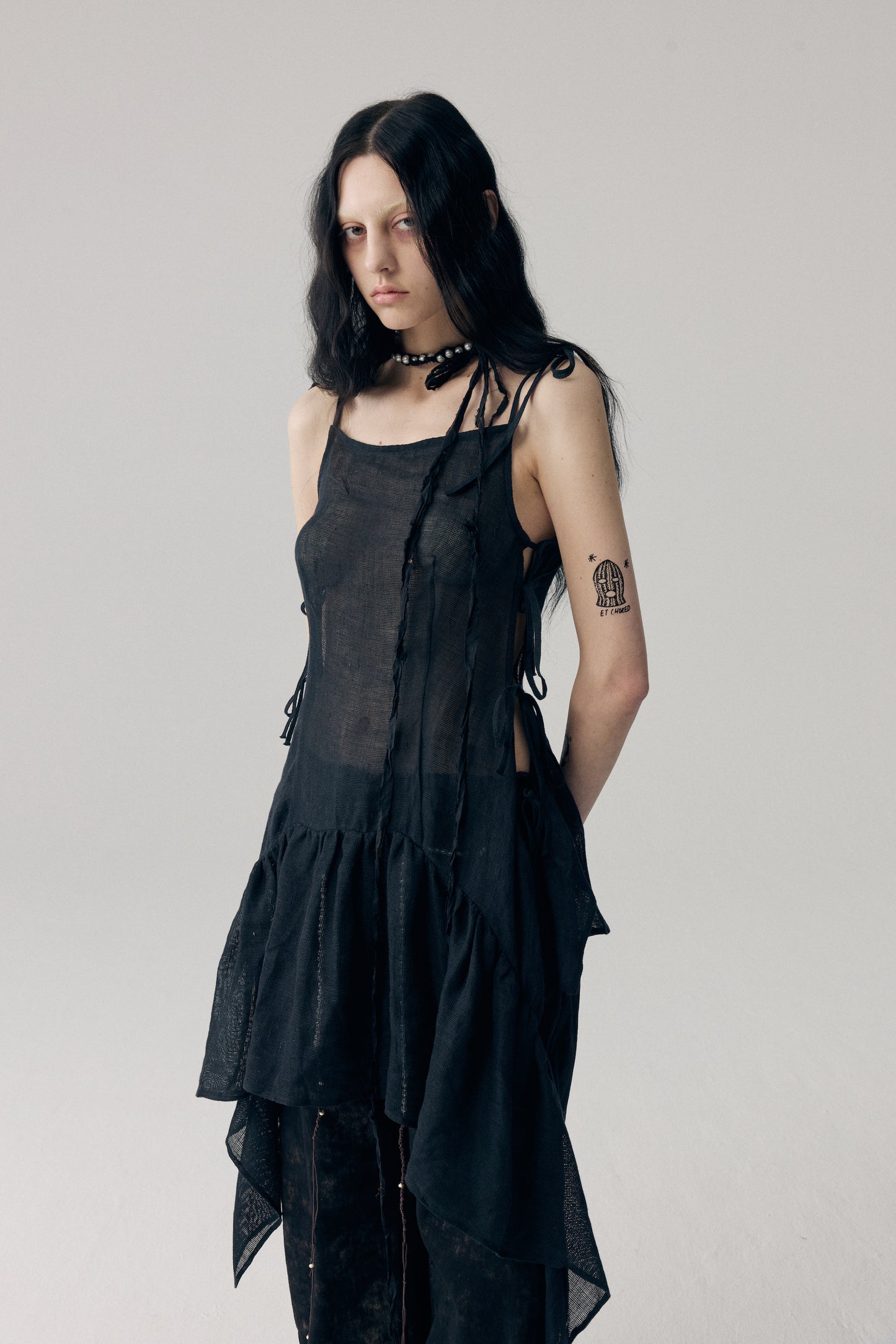 Black Linen Minidress