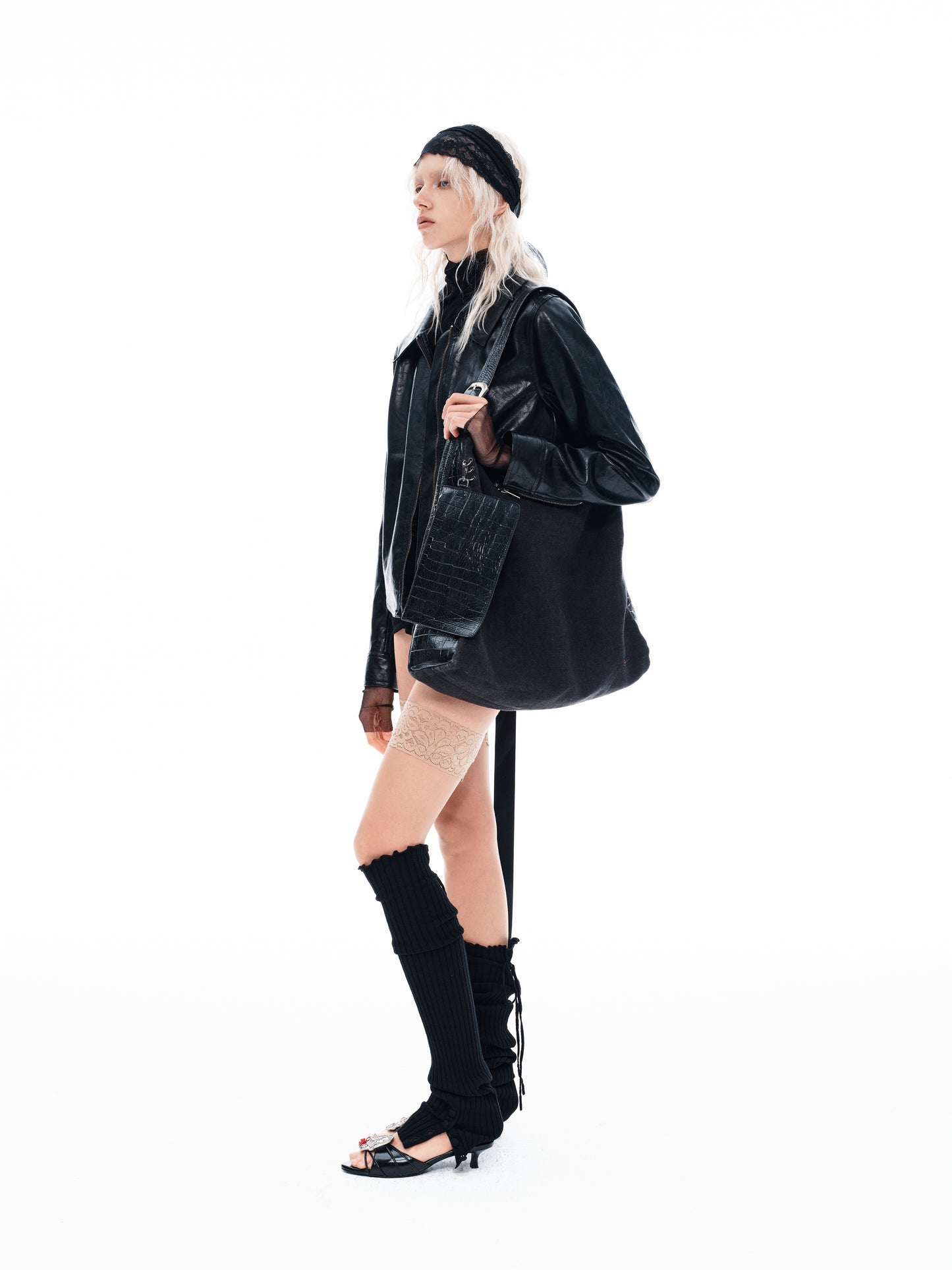 Linen-Canvas & Leather Tote Bag