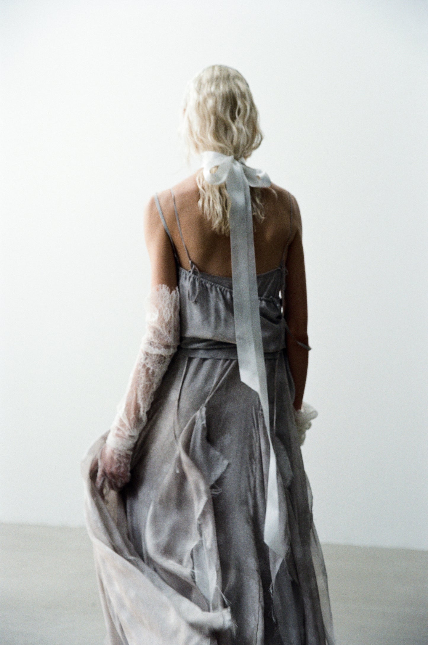 Grey Panelled Maxi Dress