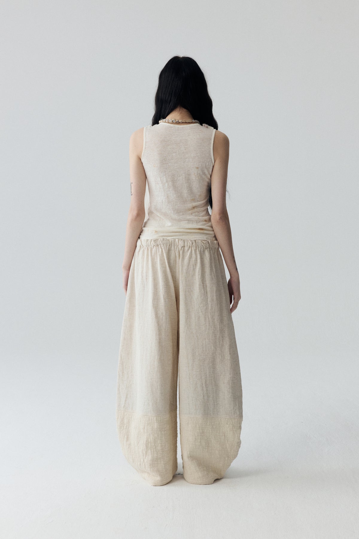 Tea-Dyed Lace Tank Top