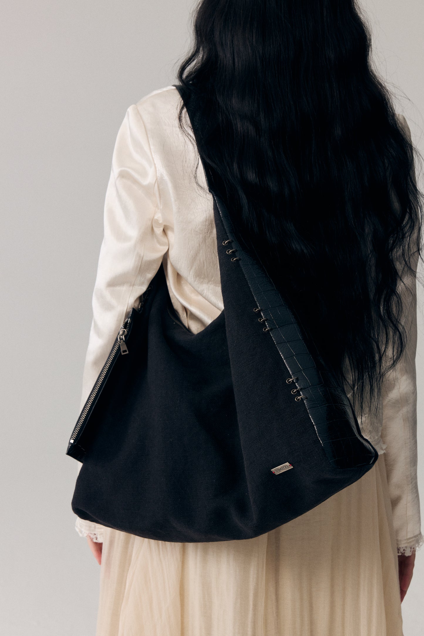 Linen-Canvas & Leather Tote Bag