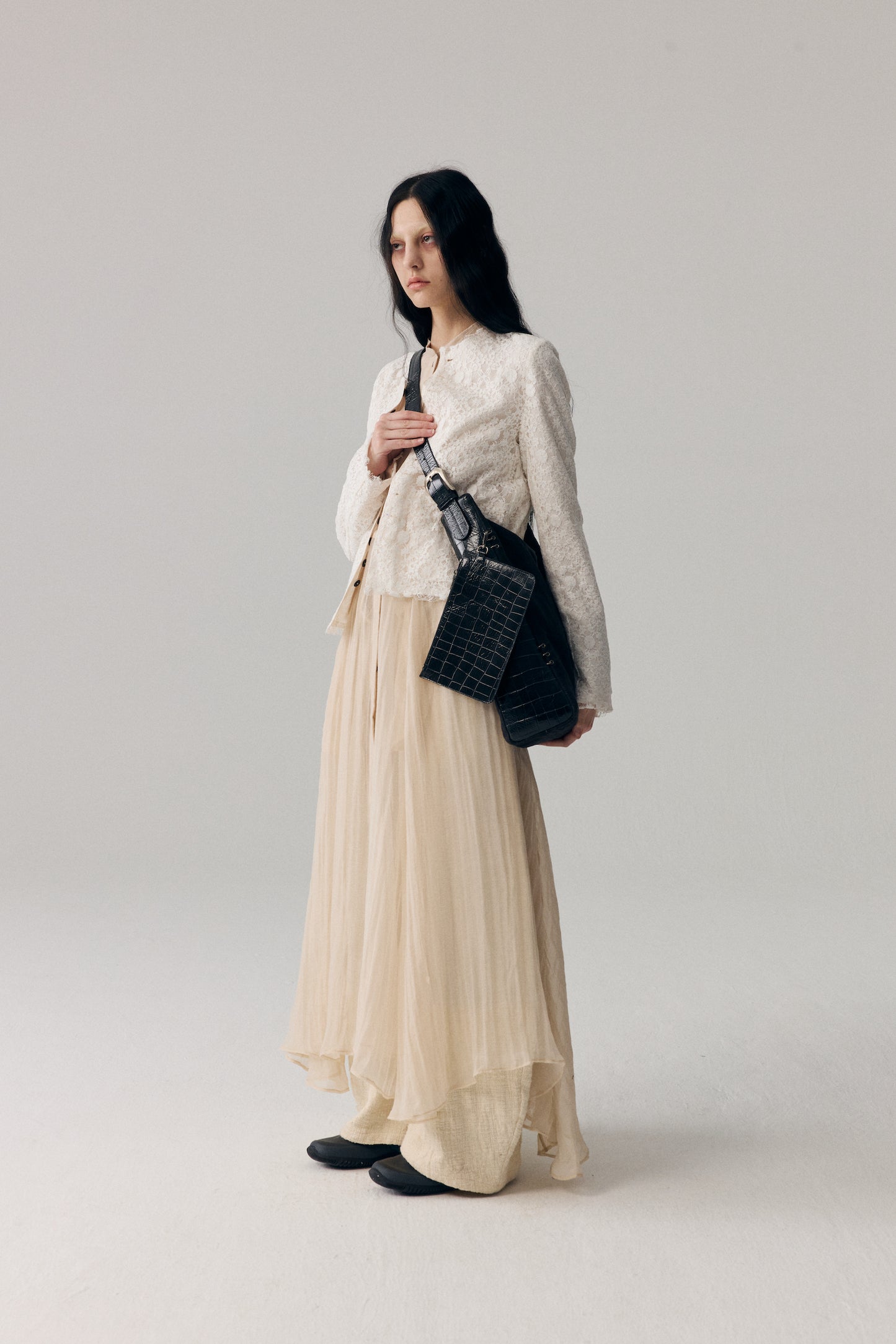 Linen-Canvas & Leather Tote Bag