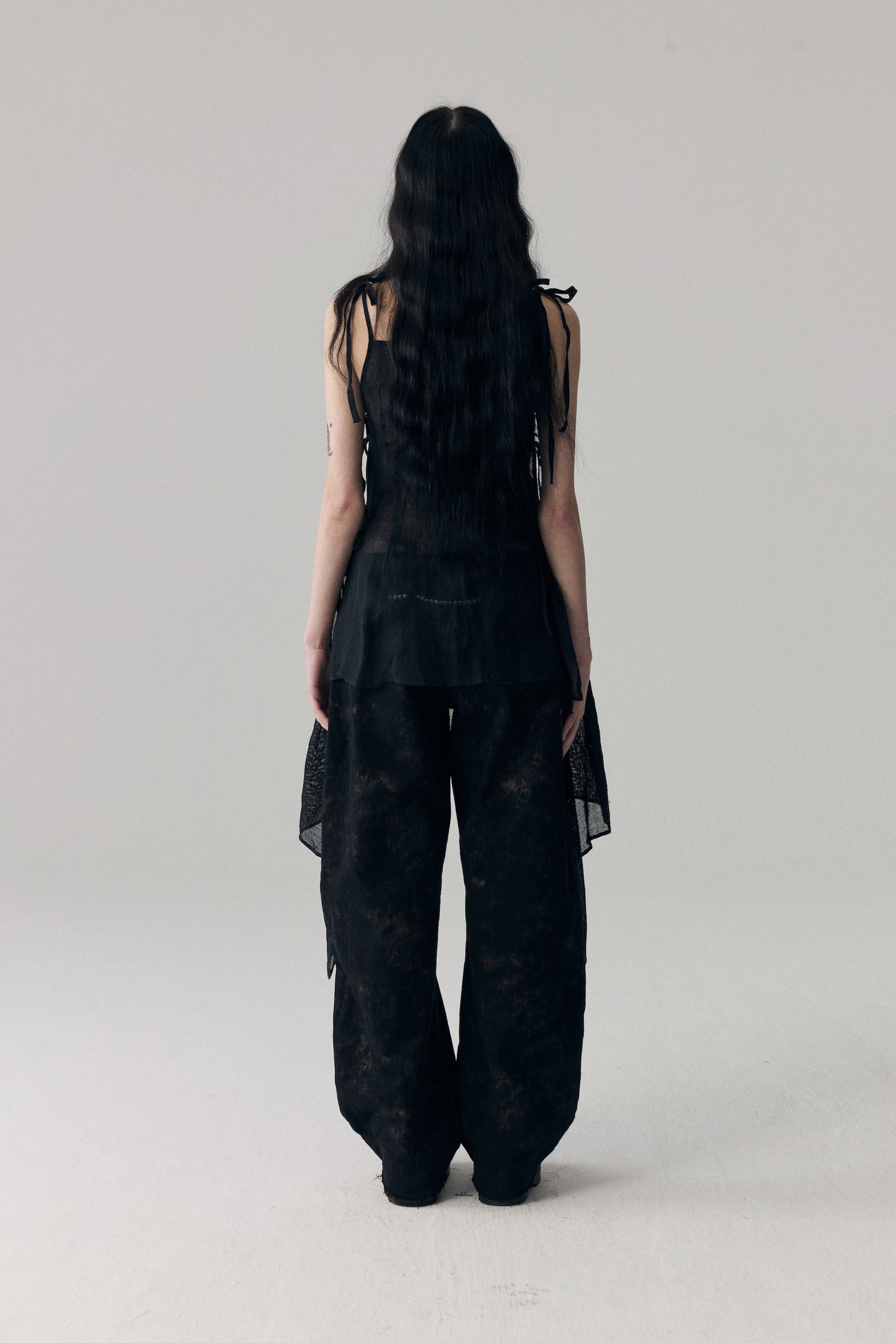 Black Linen Minidress