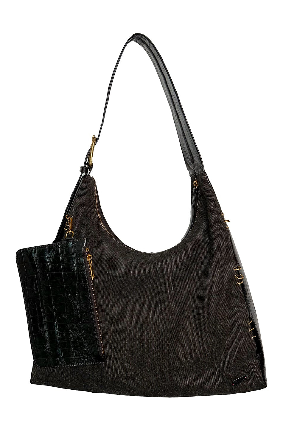 Linen-Canvas & Leather Tote Bag