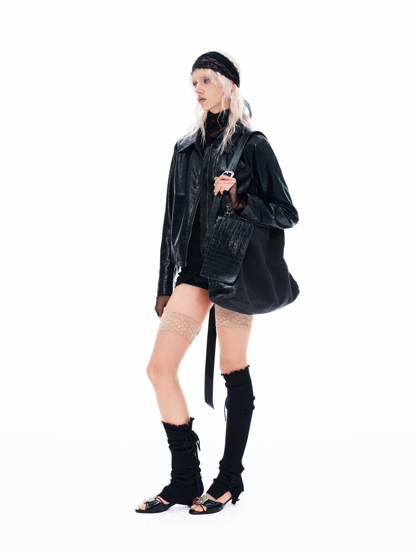 Linen-Canvas & Leather Tote Bag