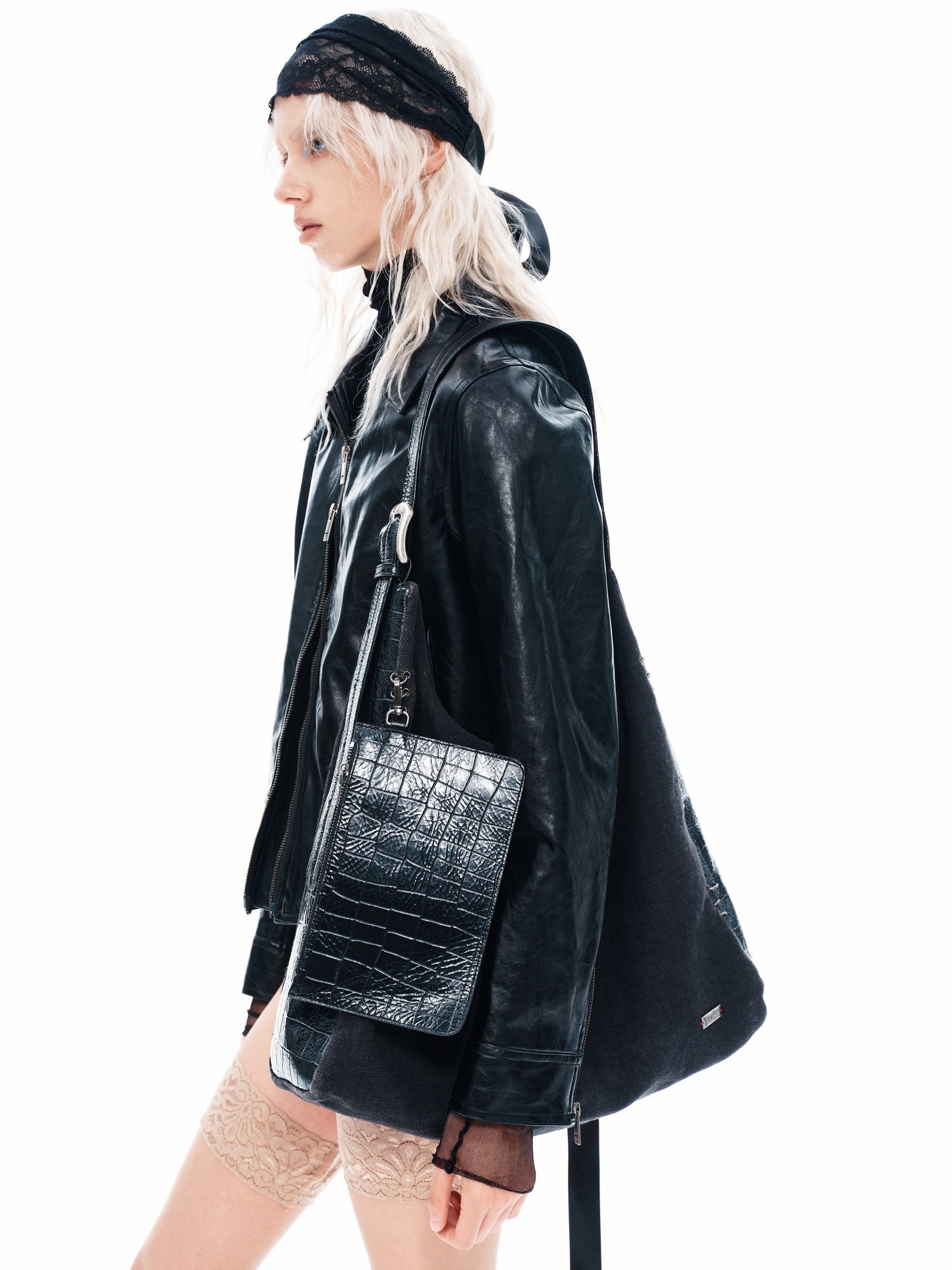 Linen-Canvas & Leather Tote Bag