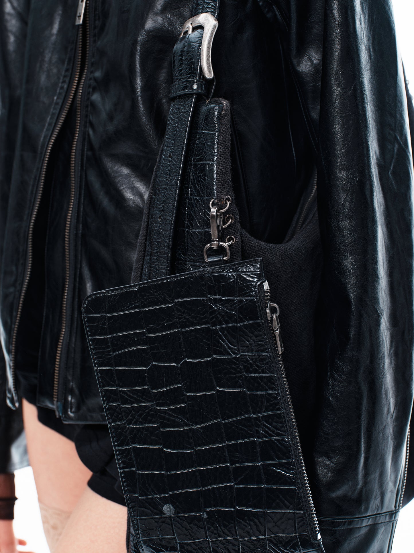 Linen-Canvas & Leather Tote Bag