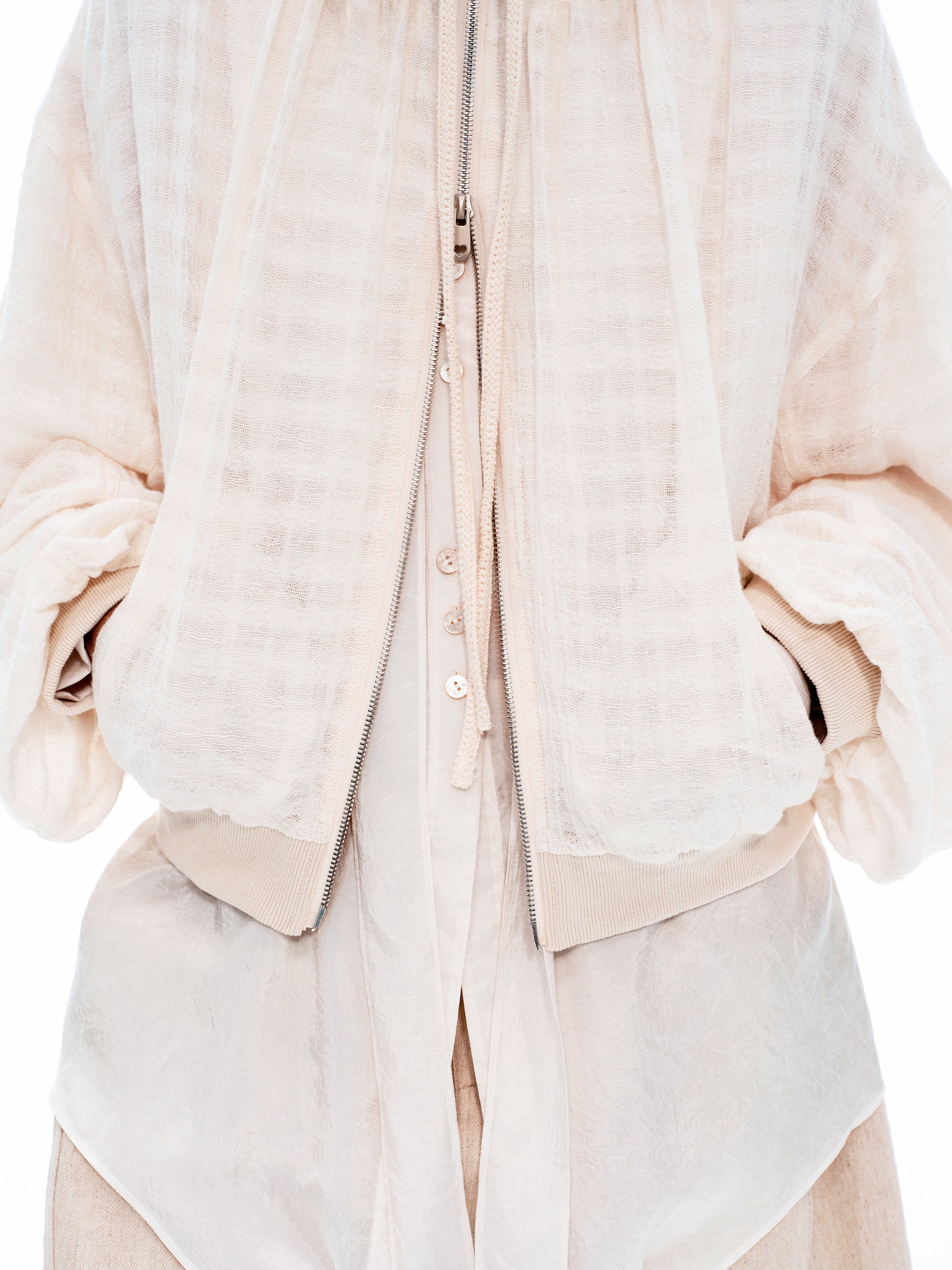 Off-white Bomber Jacket – VINZOO STUDIO