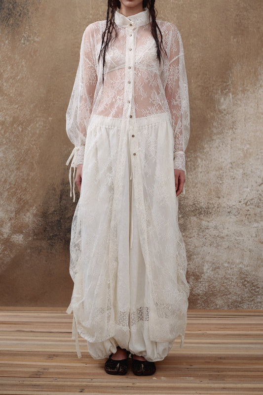 Lace Long Dress Shirt