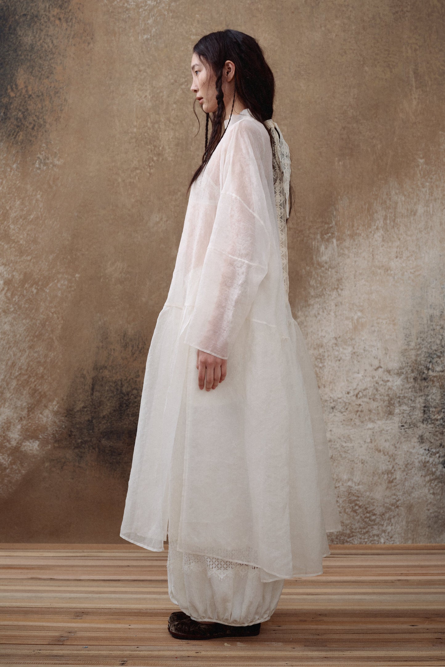 Silk Jacquard Overlay Dress