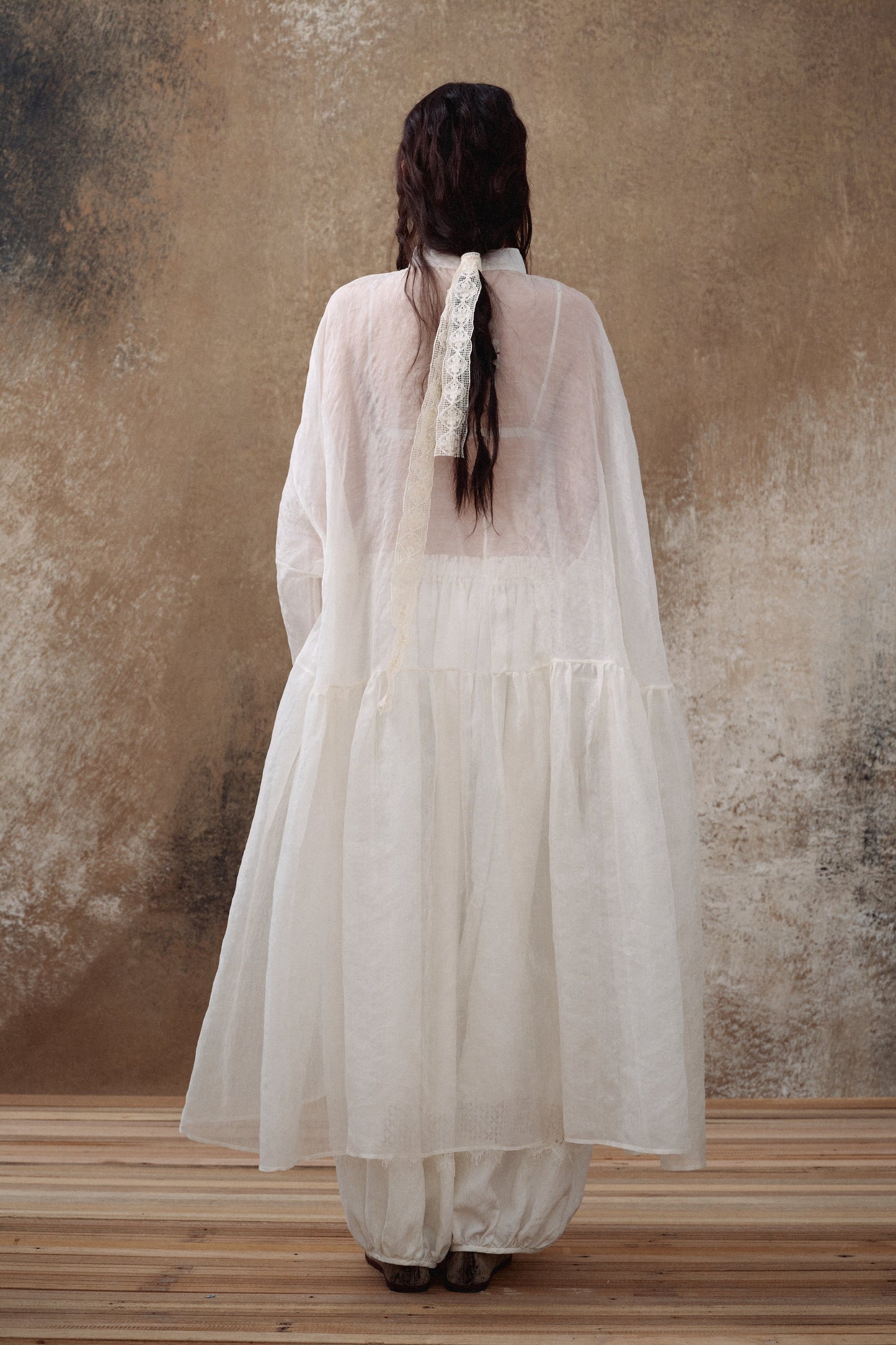 Silk Jacquard Overlay Dress
