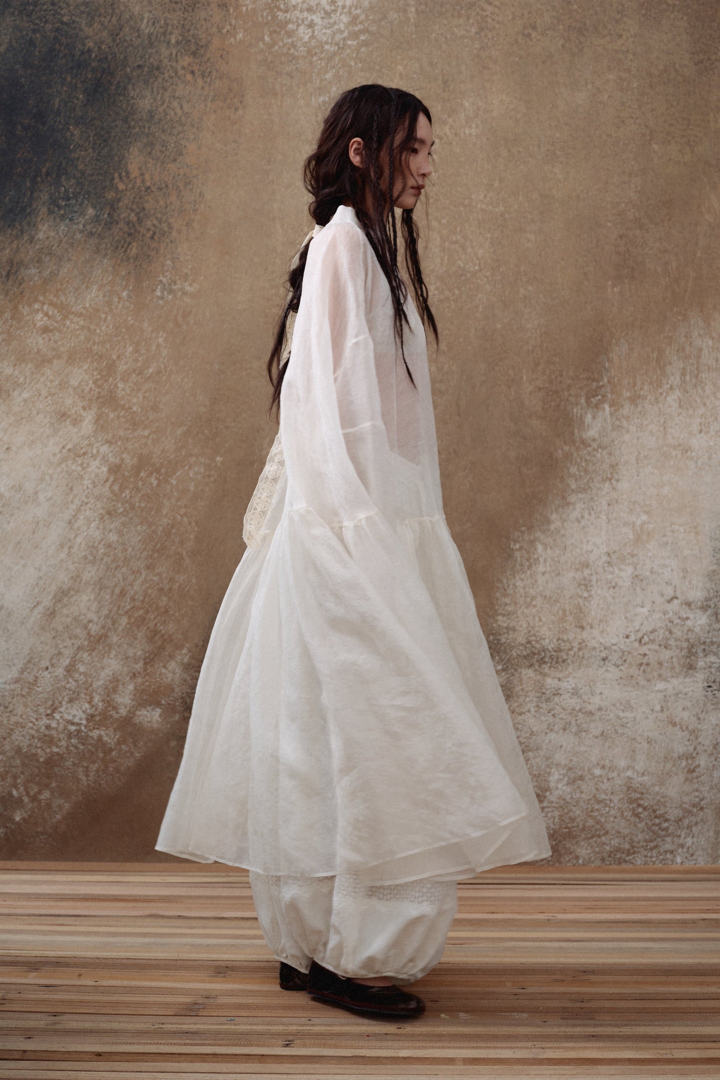 Silk Jacquard Overlay Dress