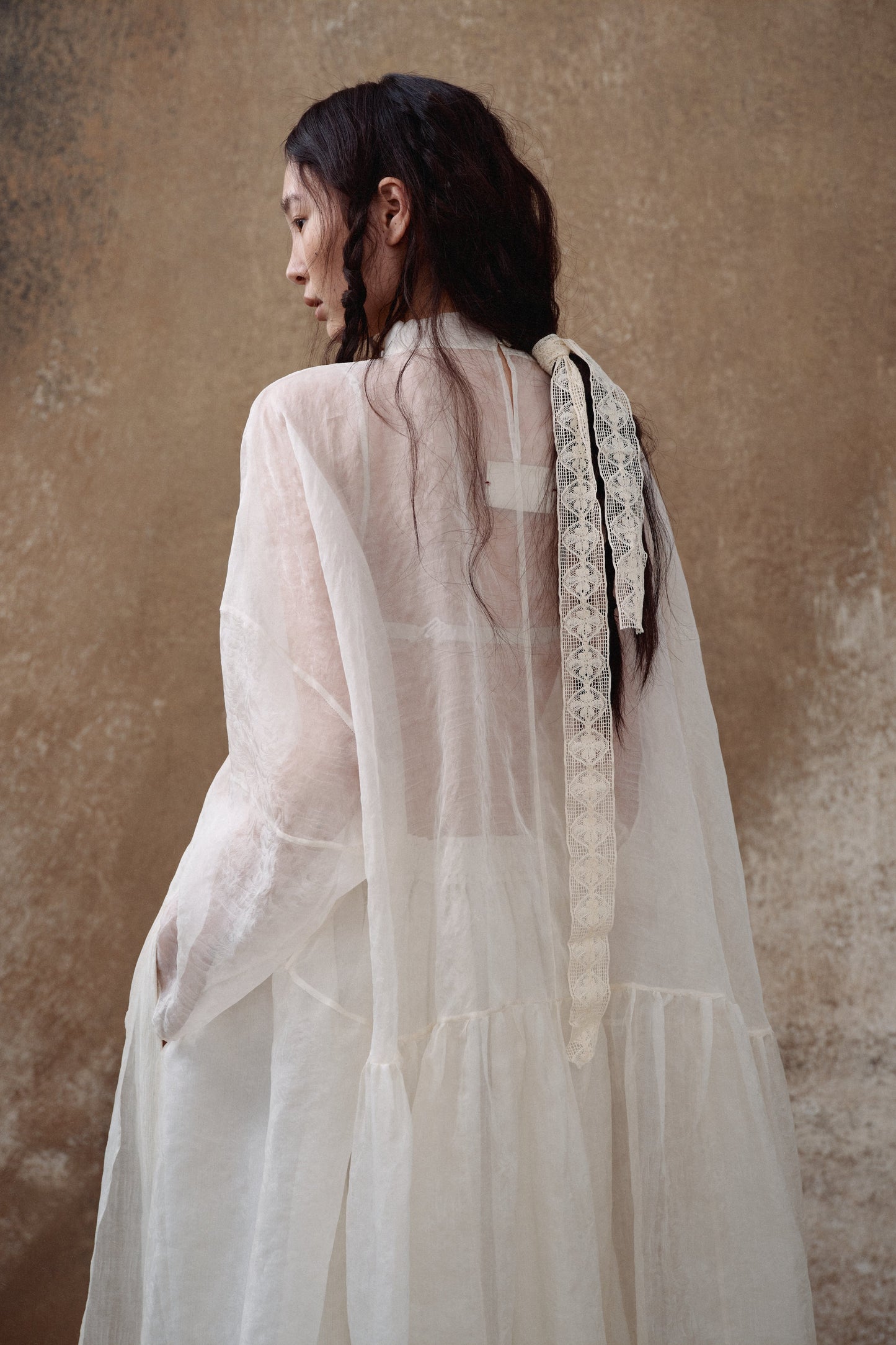 Silk Jacquard Overlay Dress