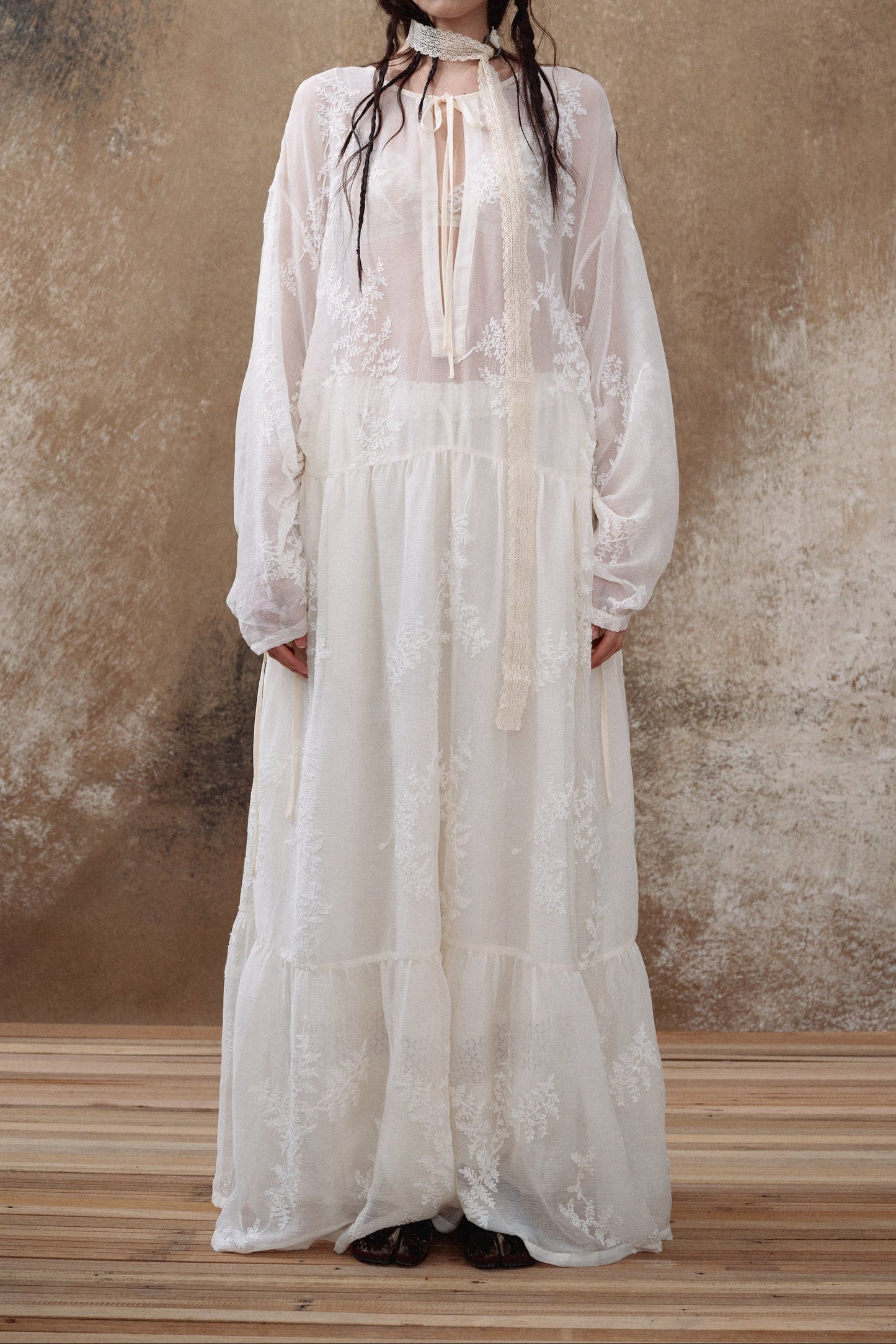 White Embroidered Maxi Dress