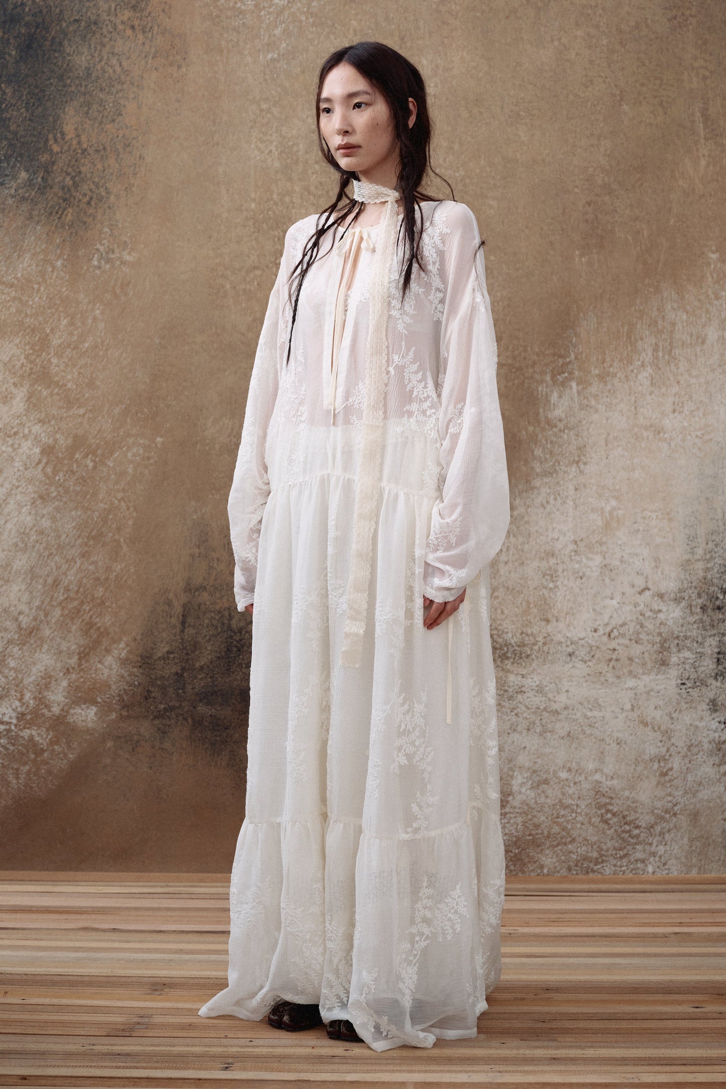 White Embroidered Maxi Dress