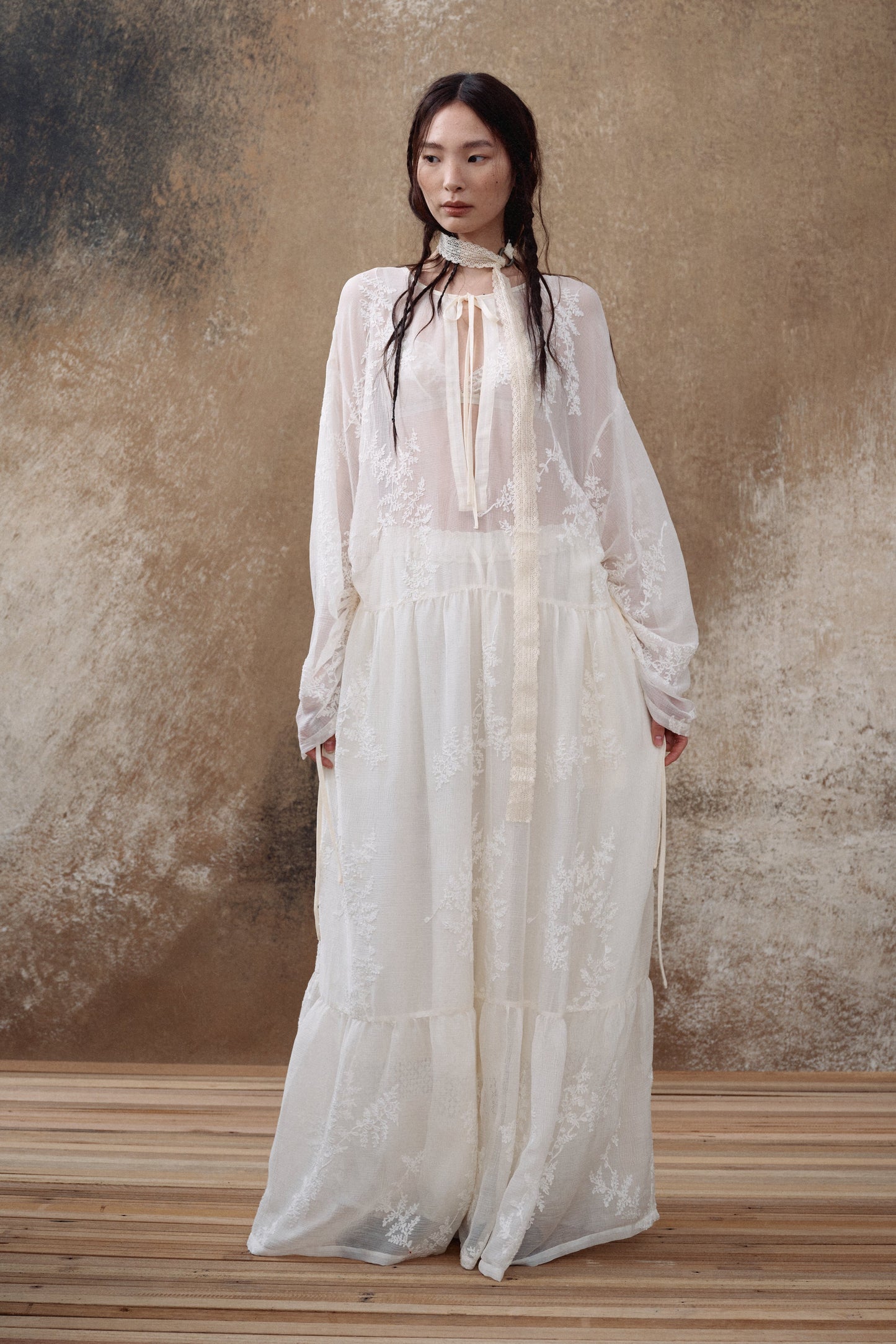 White Embroidered Maxi Dress