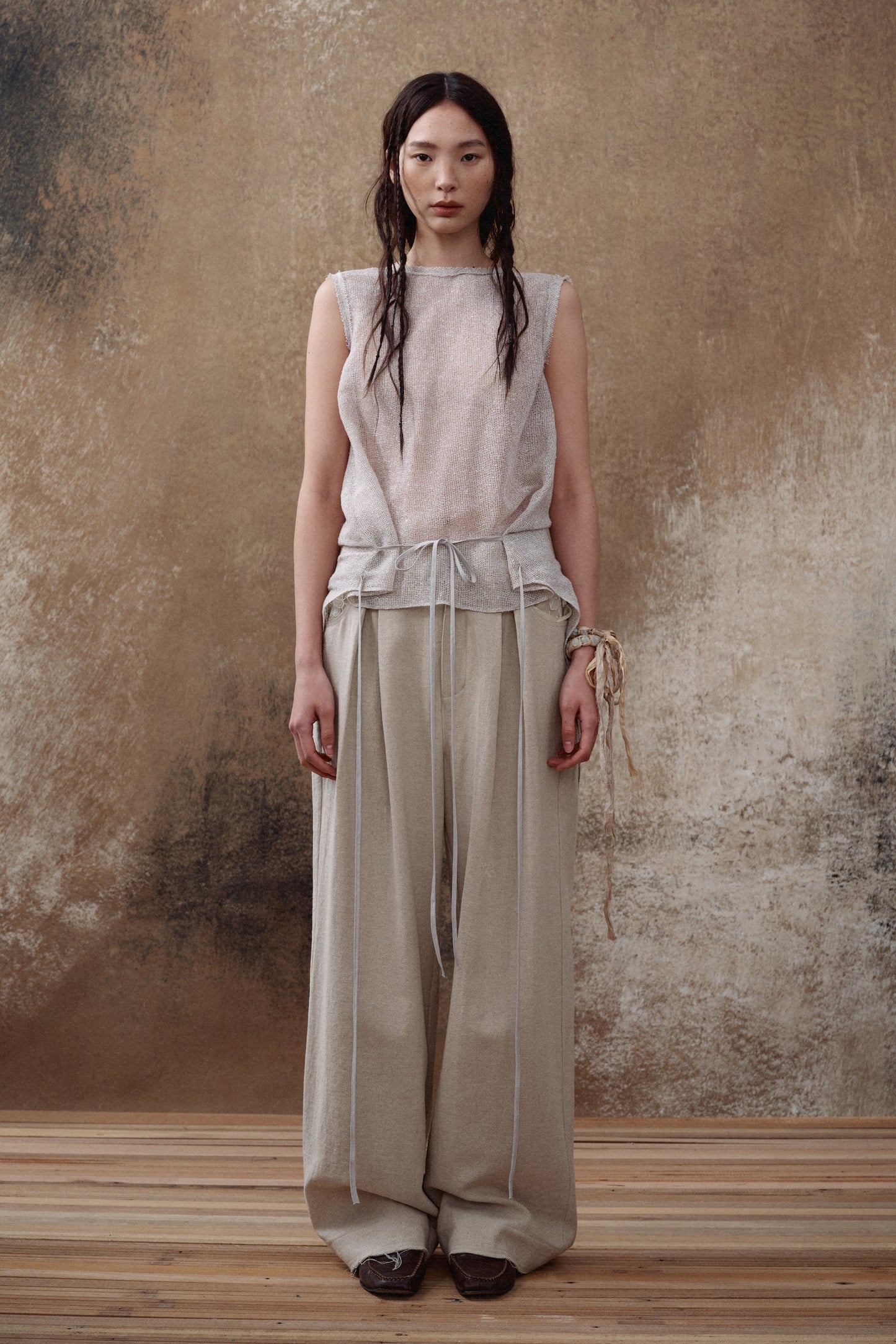 Linen Tail Tie Tank Top