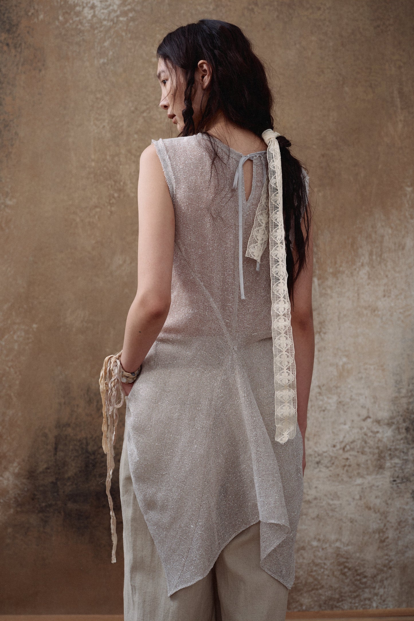 Linen Tail Tie Tank Top