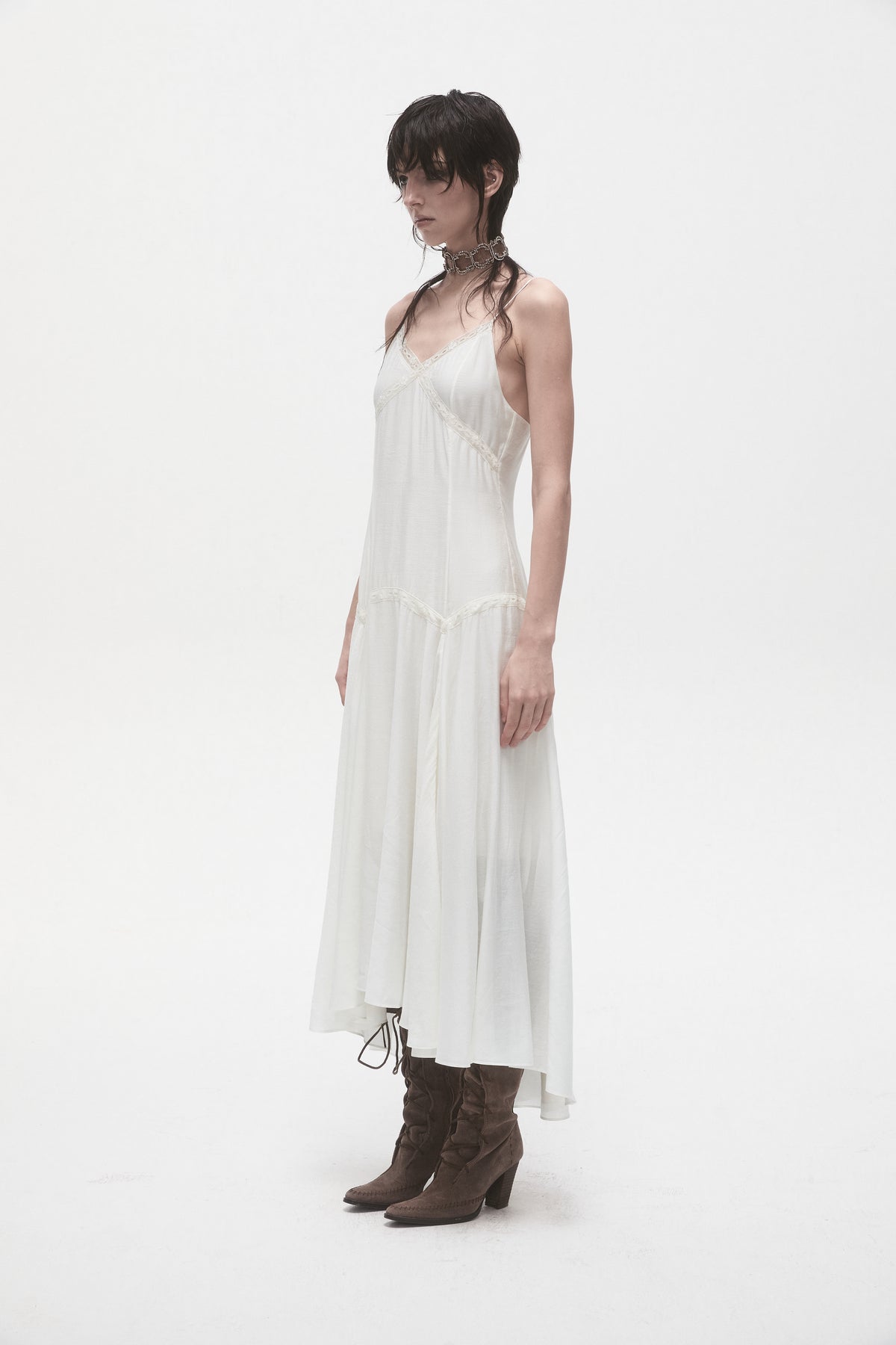 Lace Panelled Camisole Dress