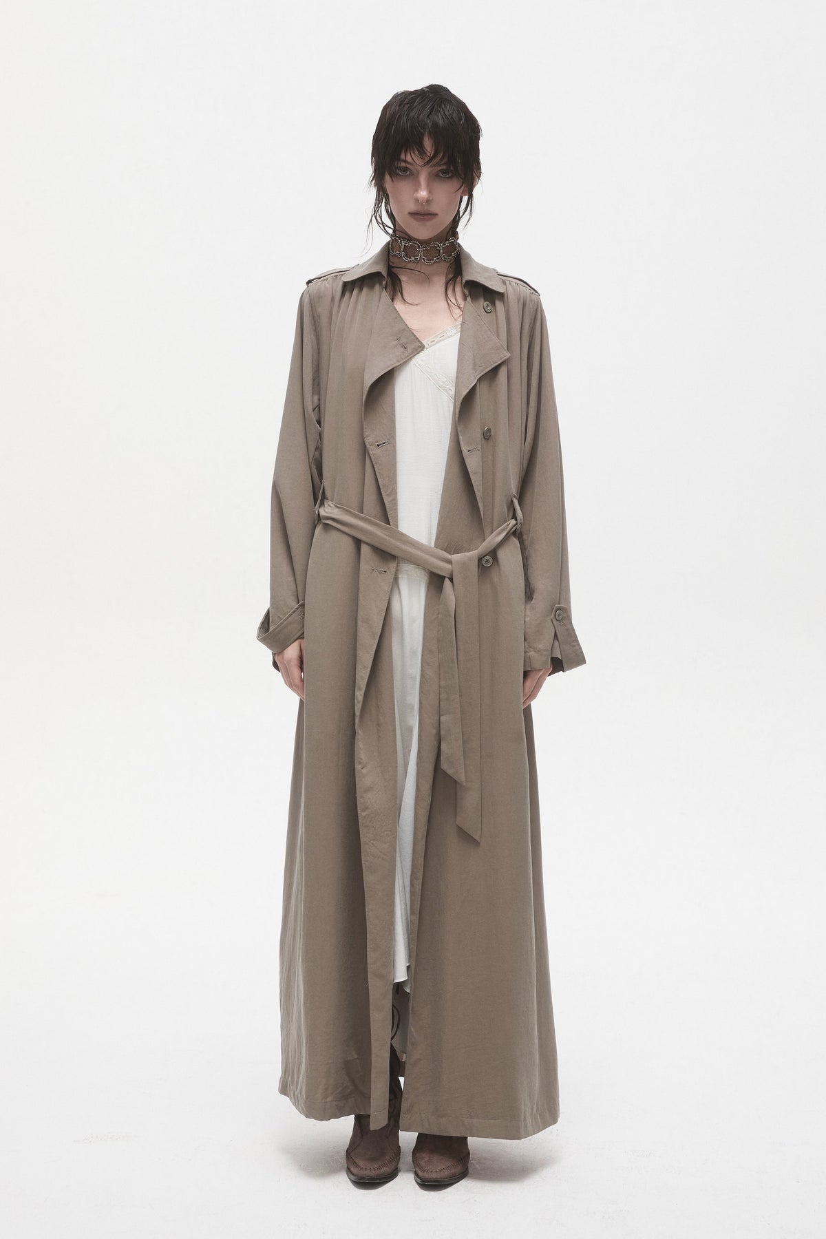 Vintage Belted Trench Coat