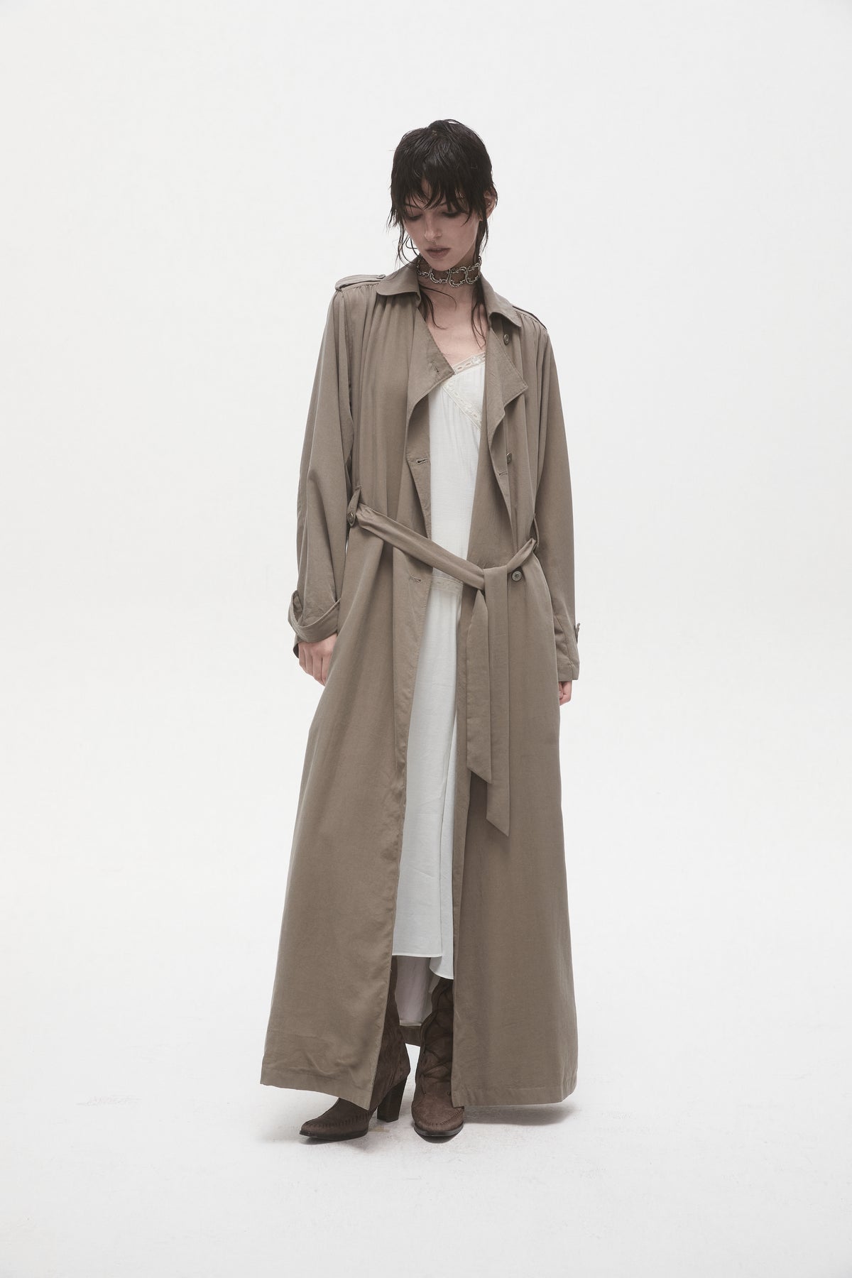 Vintage Belted Trench Coat