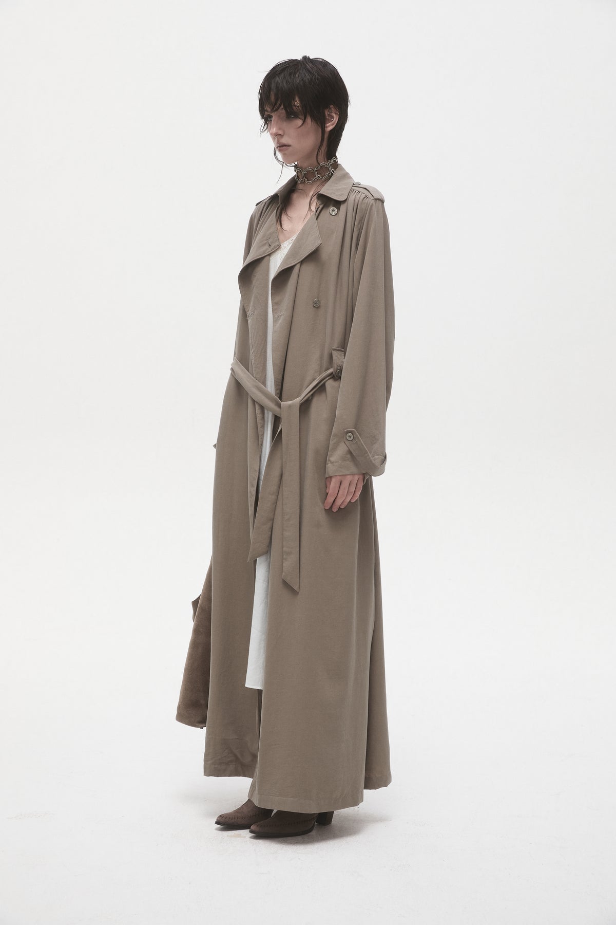 Vintage Belted Trench Coat
